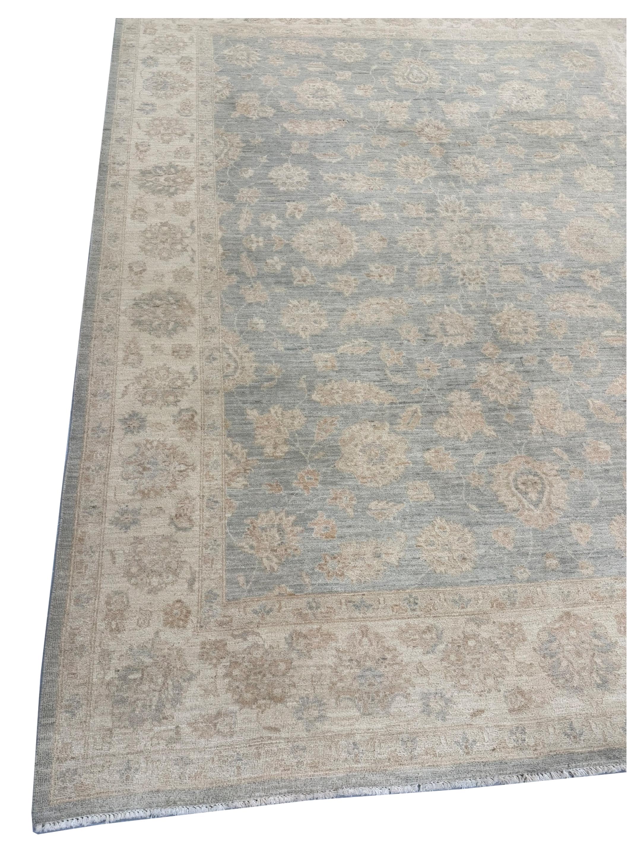 Ziegler Hand Knotted Lt.Blue 8x10 - Image 4 of 9