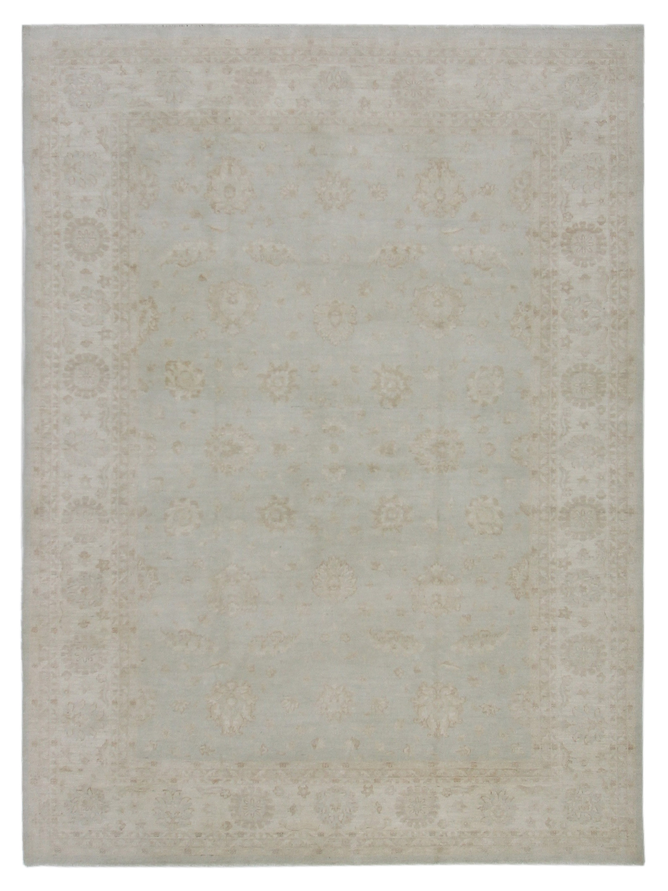 Ziegler Hand Knotted Teal 10x14