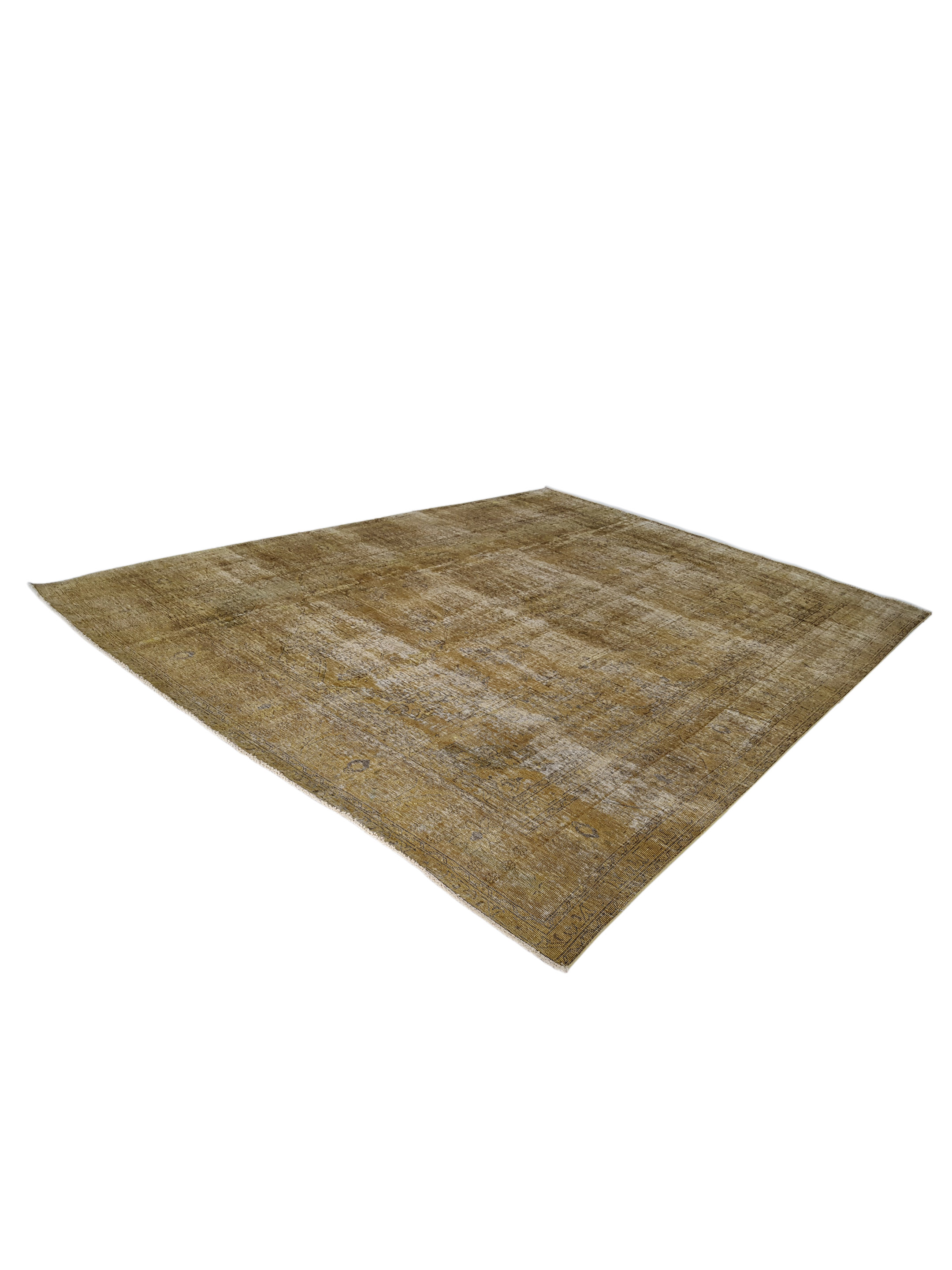 Overdyed Hand Knotted Gold 10x13 - Image 5 of 5