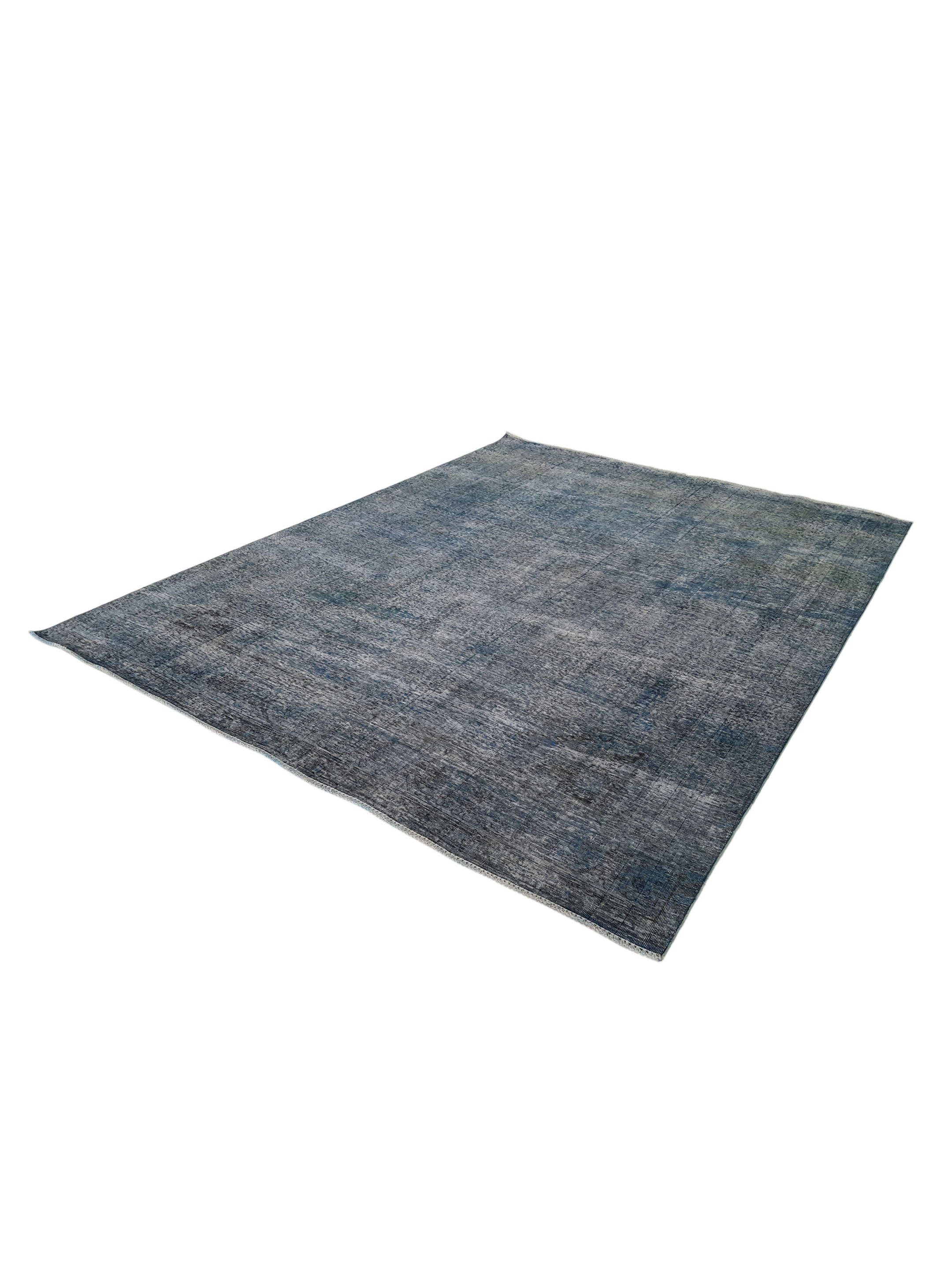 Overdyed Hand Knotted Teal 9x12 - Image 5 of 5