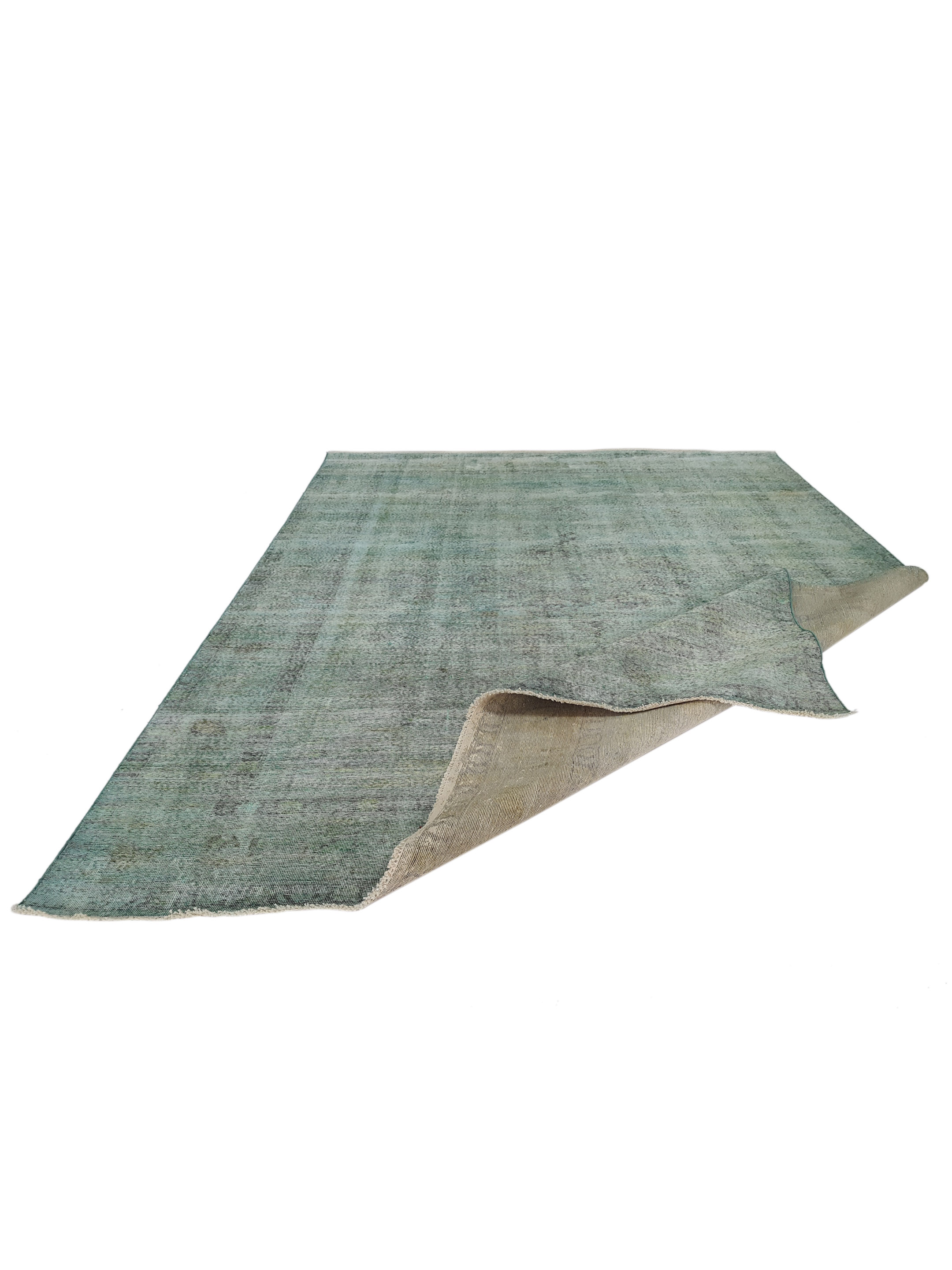 Overdyed Hand Knotted Lt.Green 9x13 - Image 2 of 5