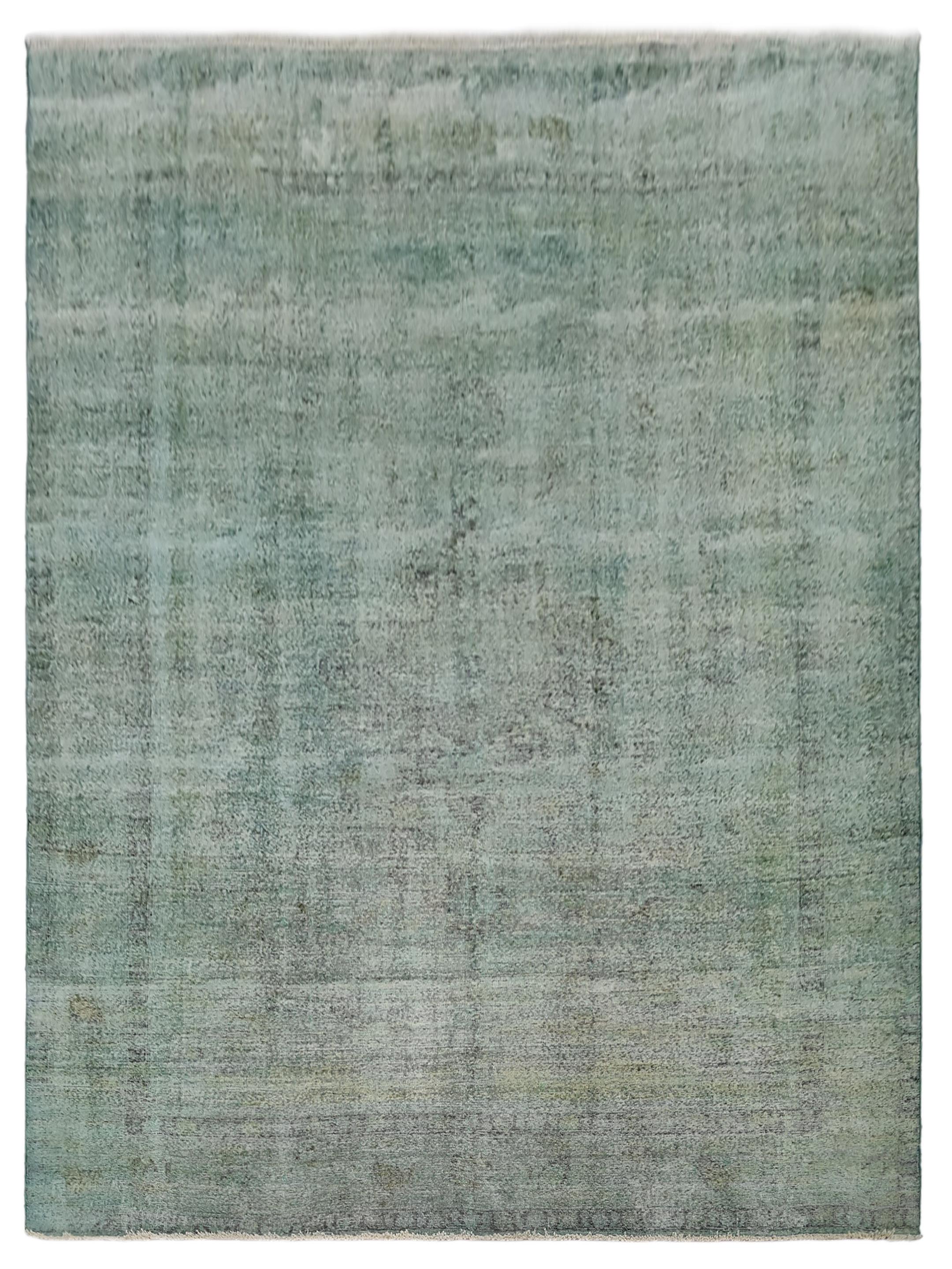 Overdyed Hand Knotted Lt.Green 9x13