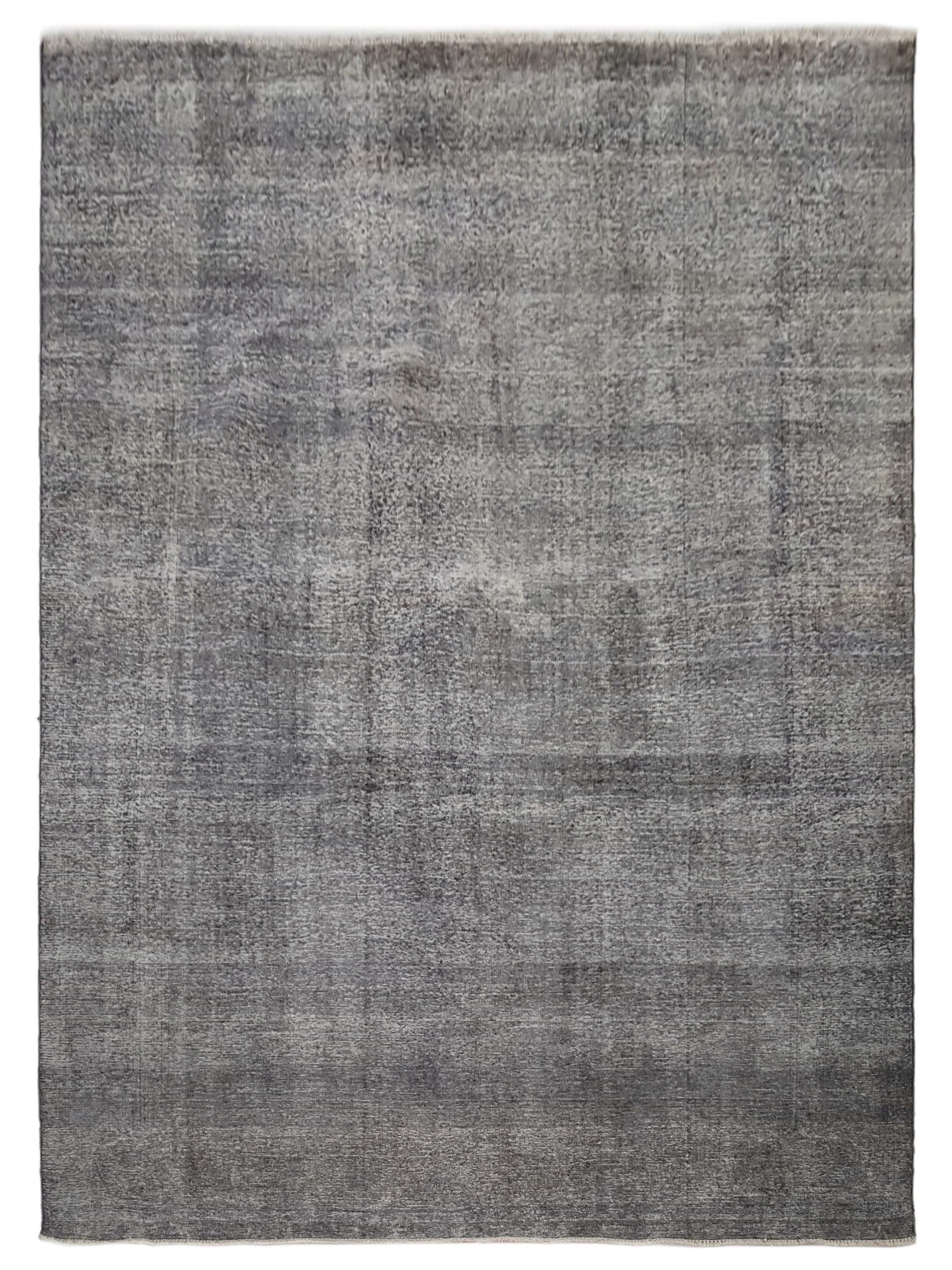 Overdyed Hand Knotted Grey 9x12