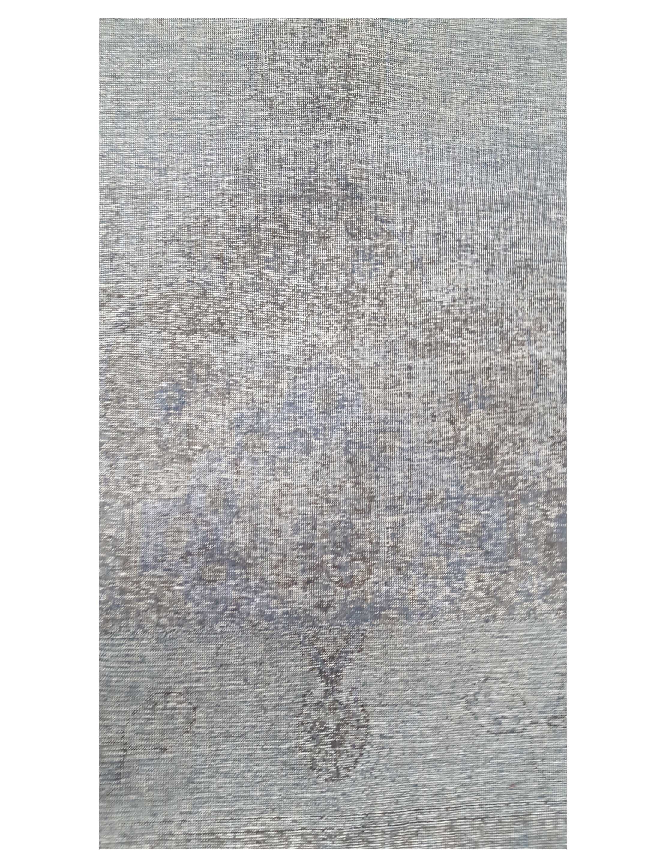 Overdyed Hand Knotted Grey 9x9 - Image 3 of 6