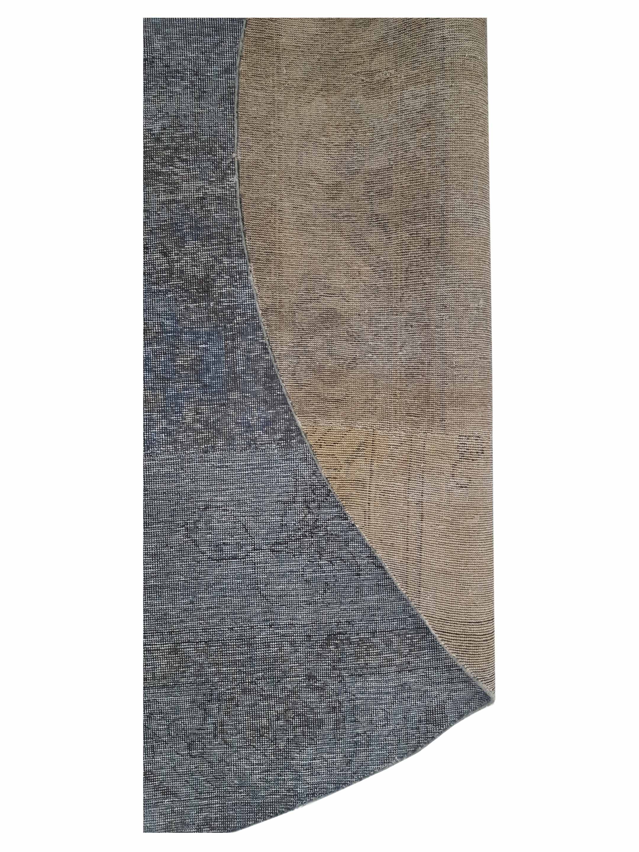 Overdyed Hand Knotted Grey 9x9 - Image 6 of 6