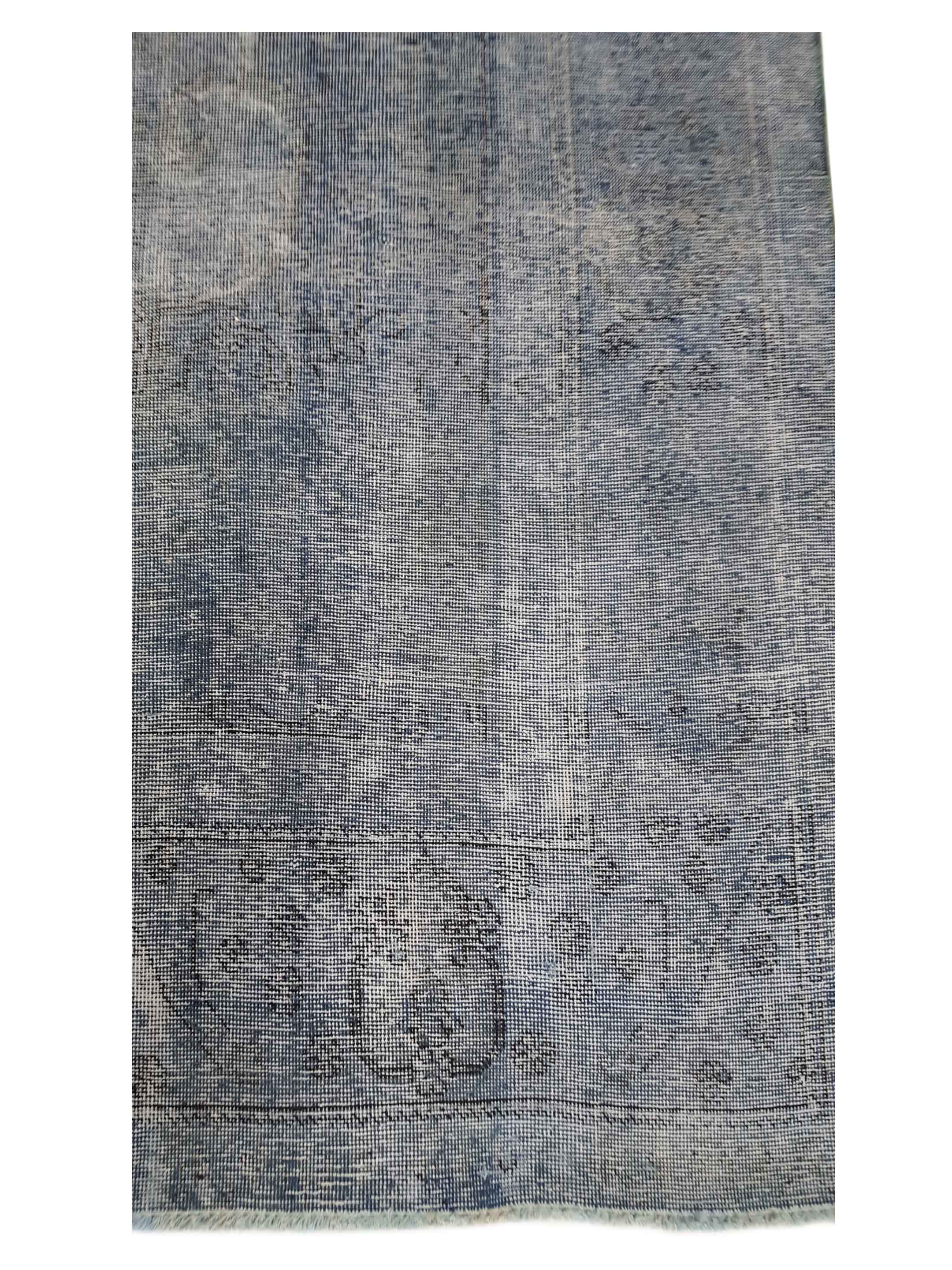 Overdyed Hand Knotted Teal 9x12 - Image 3 of 5