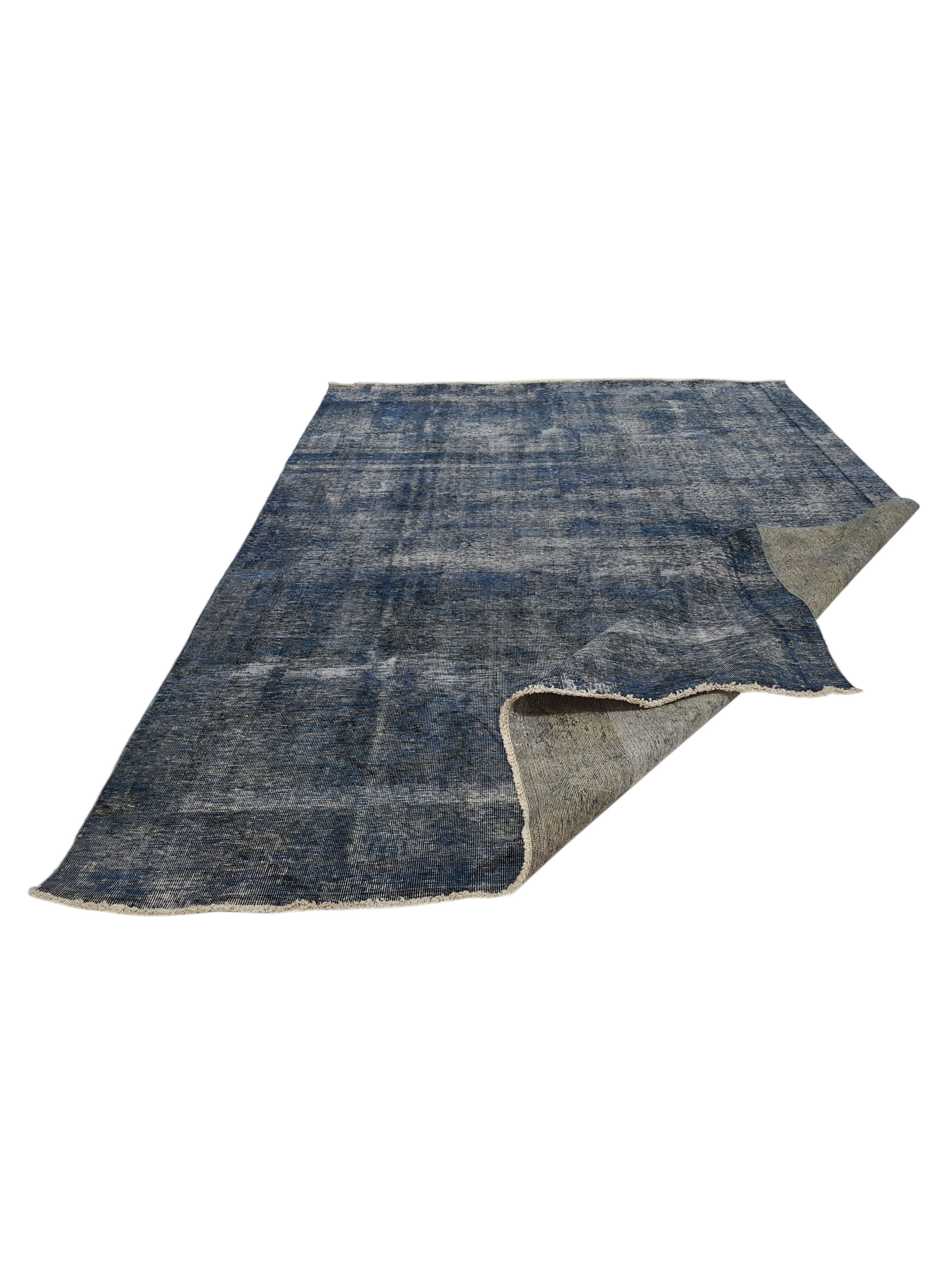 Overdyed Hand Knotted Blue 9x12 - Image 2 of 5