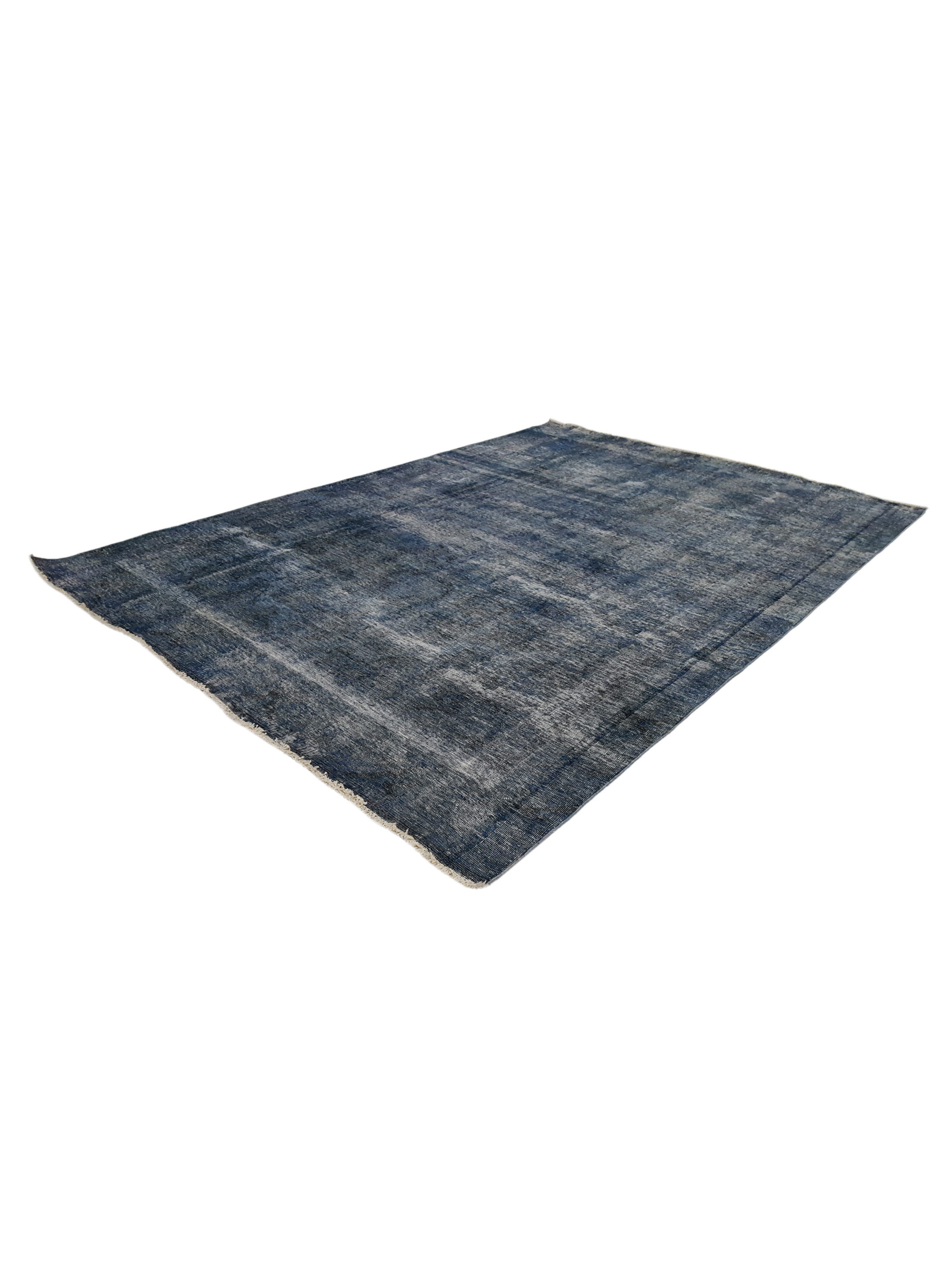 Overdyed Hand Knotted Blue 9x12 - Image 5 of 5