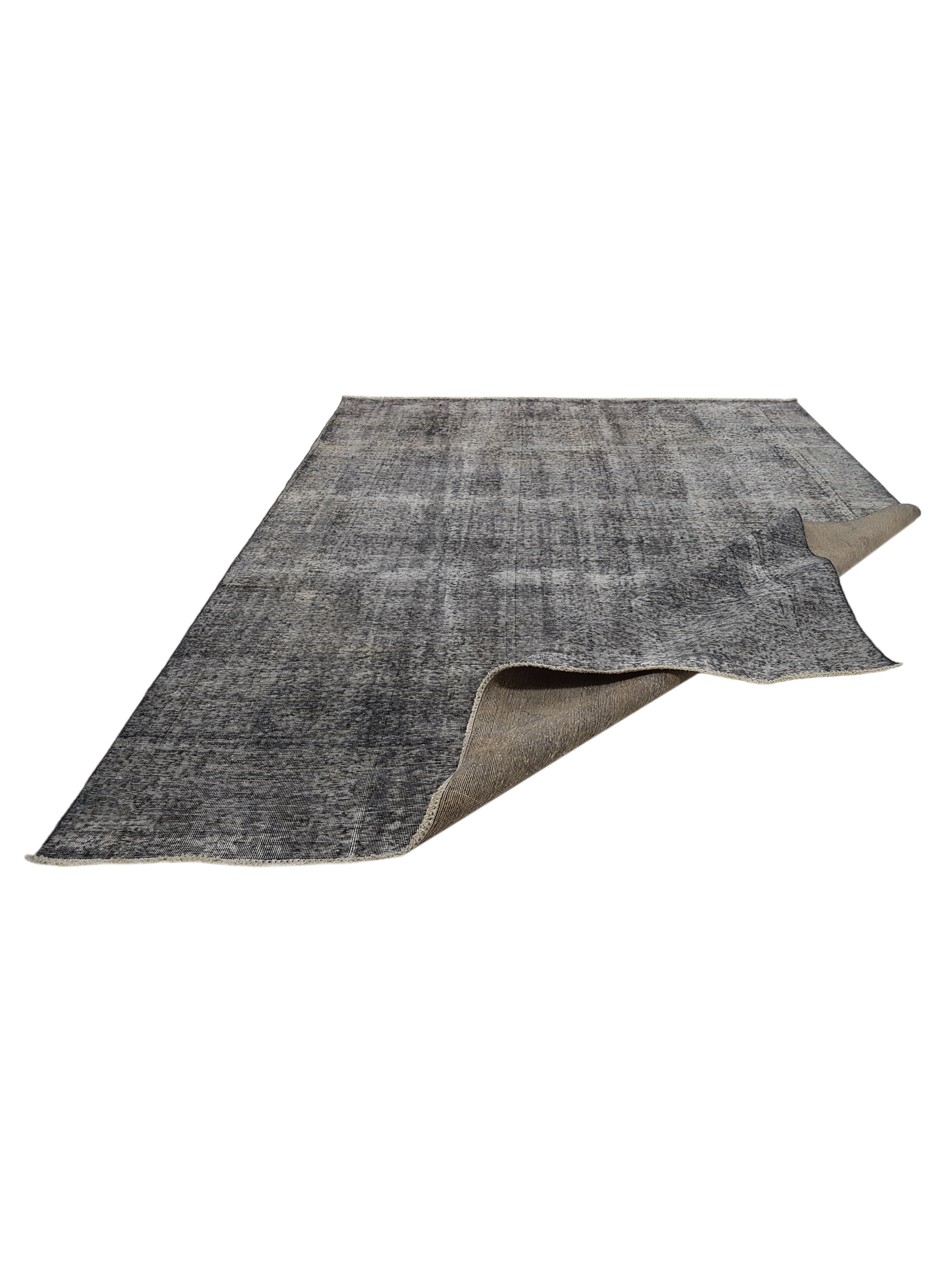 Overdyed Hand Knotted Lt.Grey 9x12 - Image 2 of 5