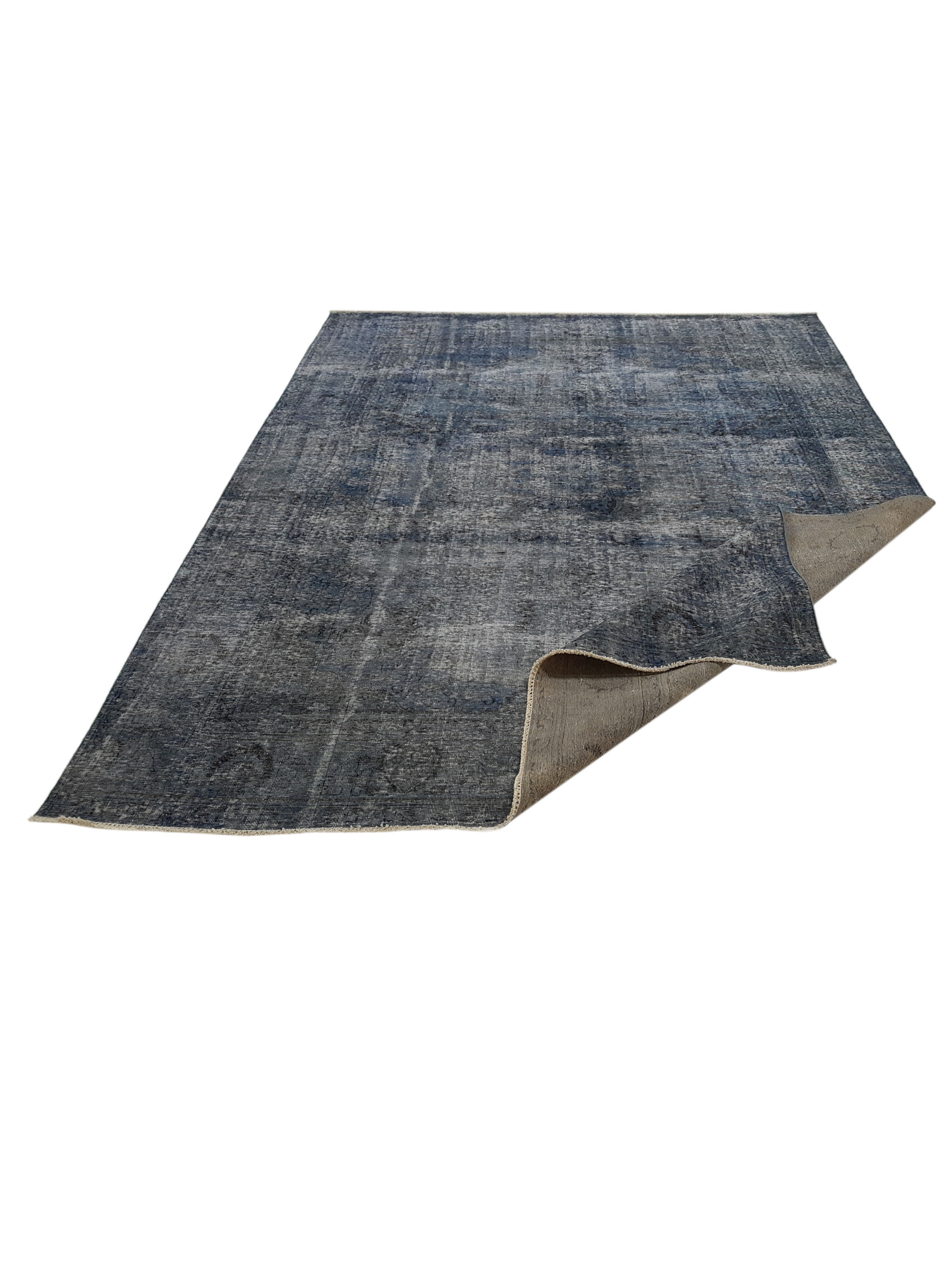 Overdyed Hand Knotted Blue 9x12 - Image 2 of 5