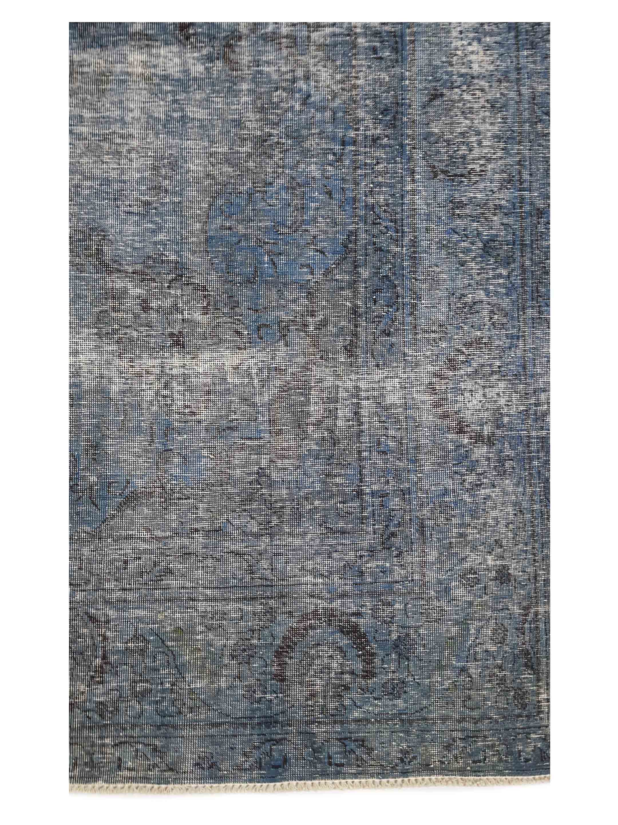 Overdyed Hand Knotted Blue 9x12 - Image 3 of 5