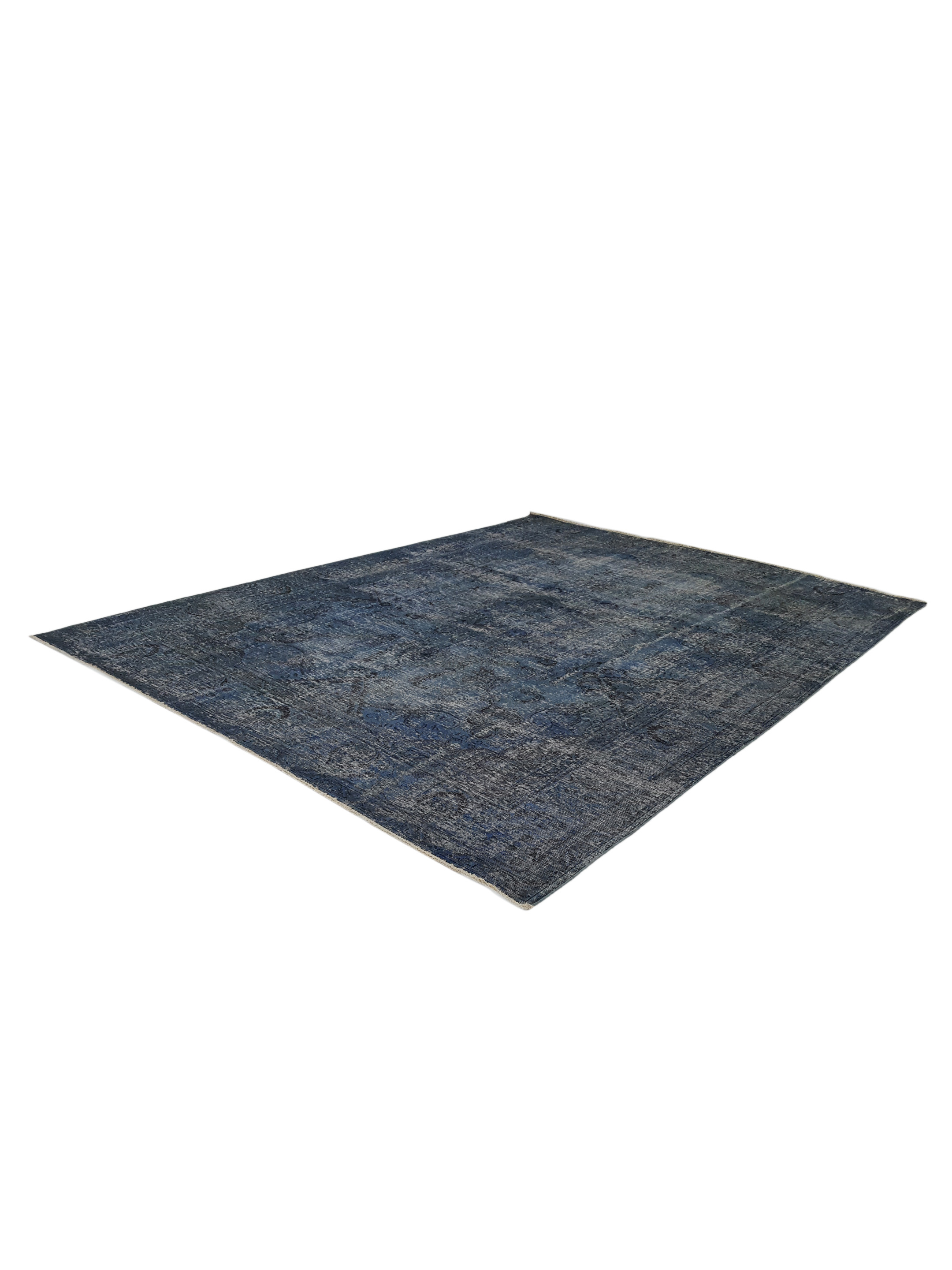 Overdyed Hand Knotted Blue 9x12 - Image 5 of 5