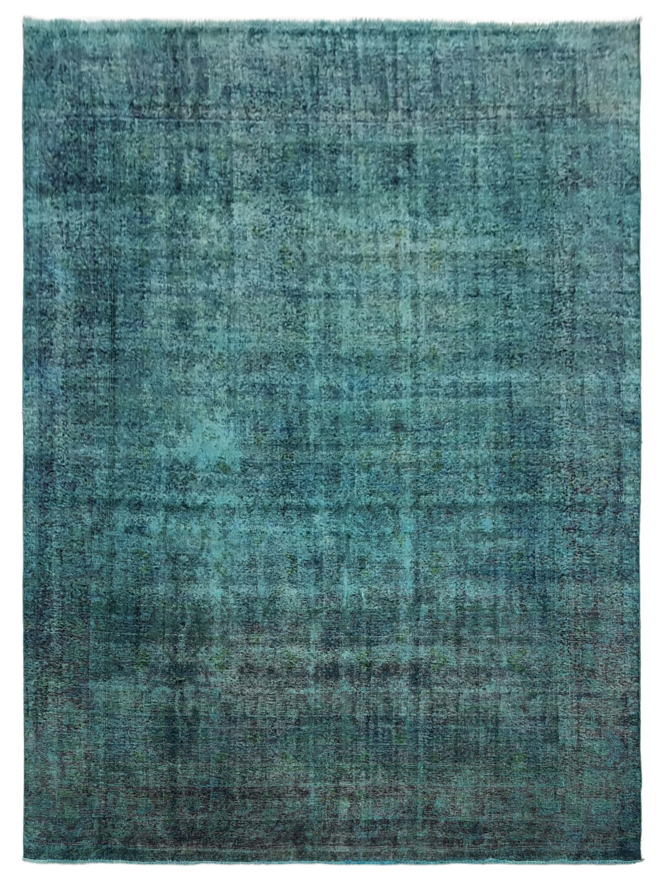 Overdyed Hand Knotted Teal 9x12