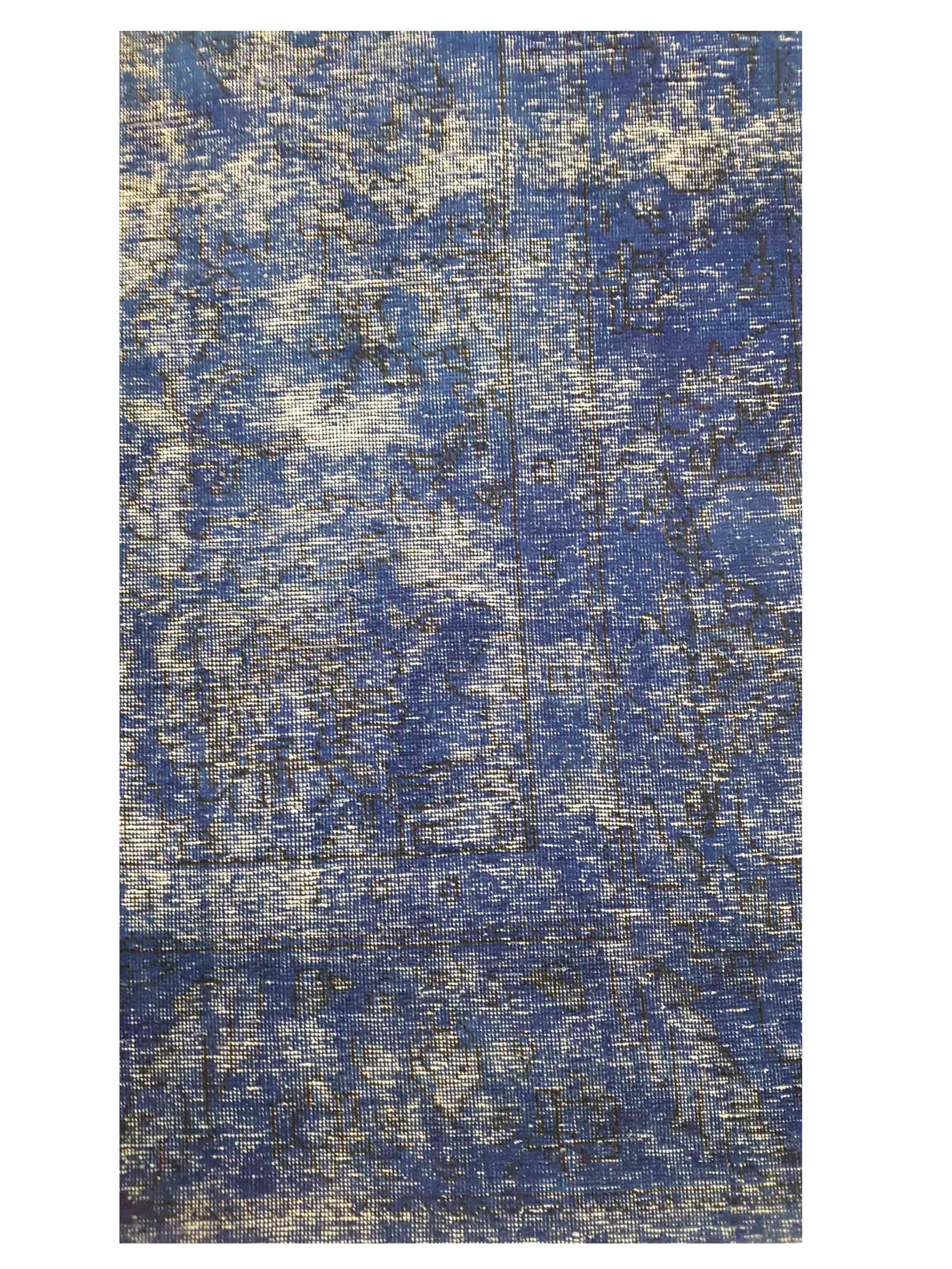 Overdyed Hand Knotted Navy 9x12 - Image 3 of 5