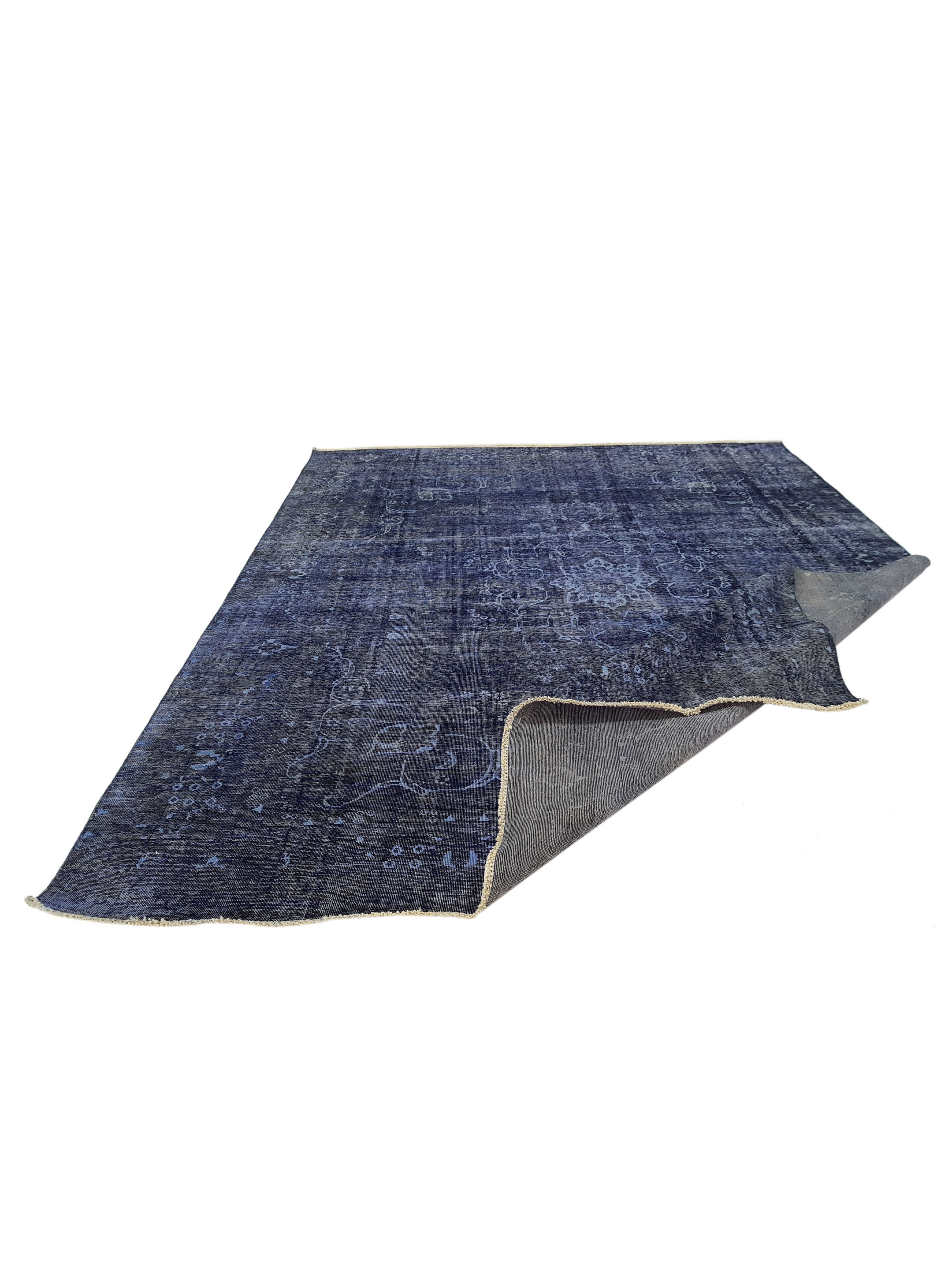 Overdyed Hand Knotted Navy 10x13 - Image 2 of 5