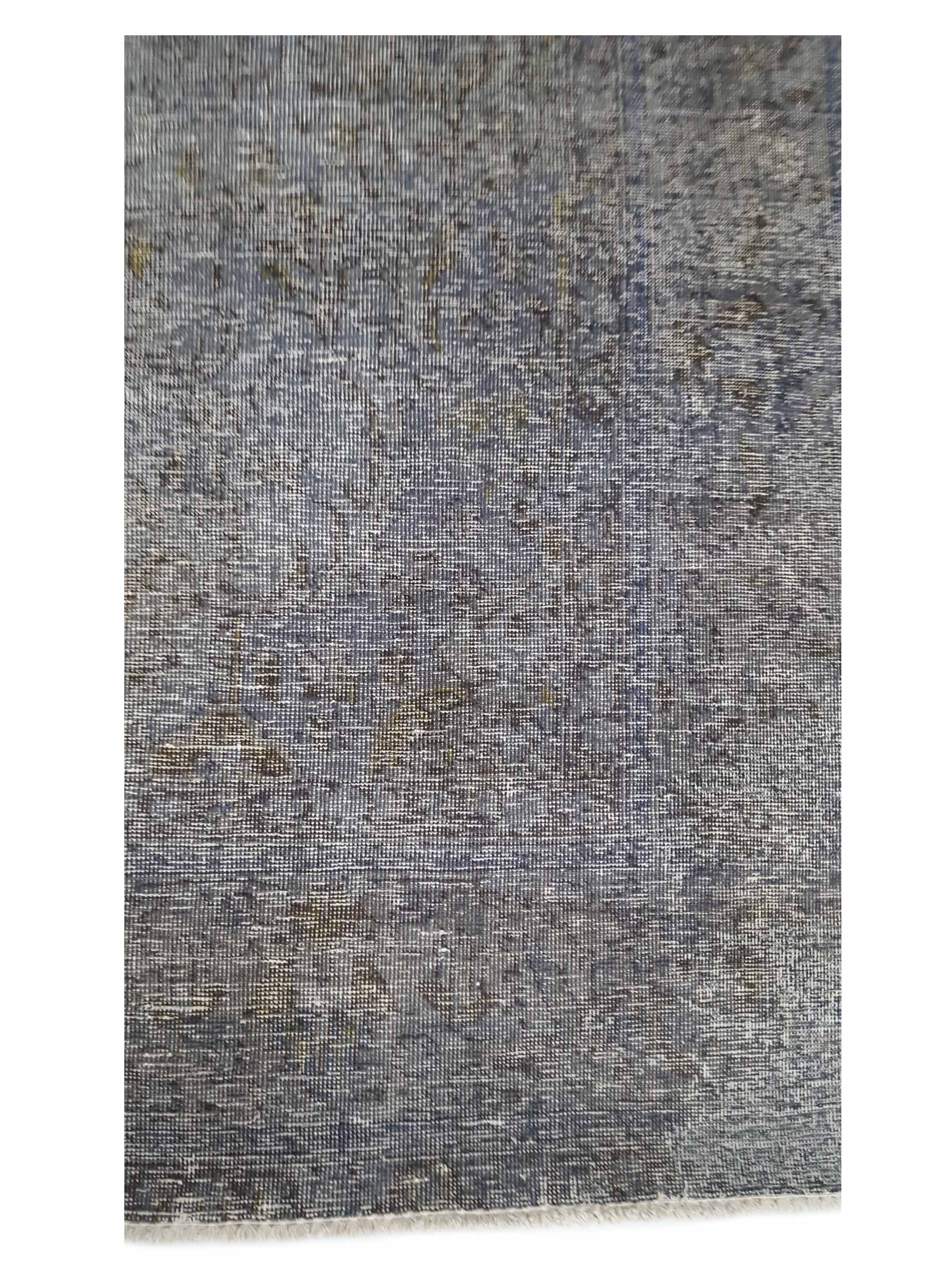 Overdyed Hand Knotted Grey 9x13 - Image 3 of 5