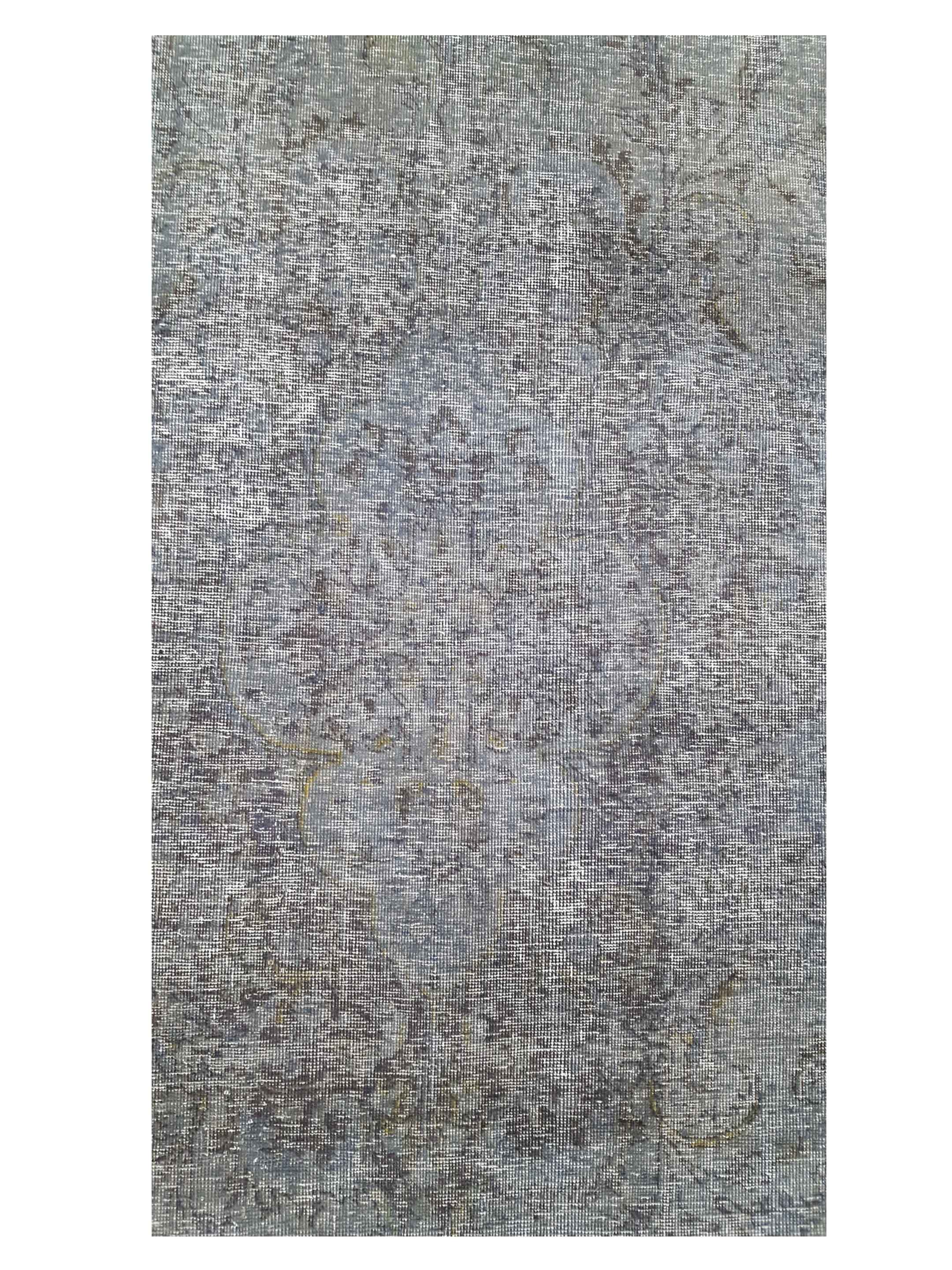 Overdyed Hand Knotted Grey 9x13 - Image 4 of 5