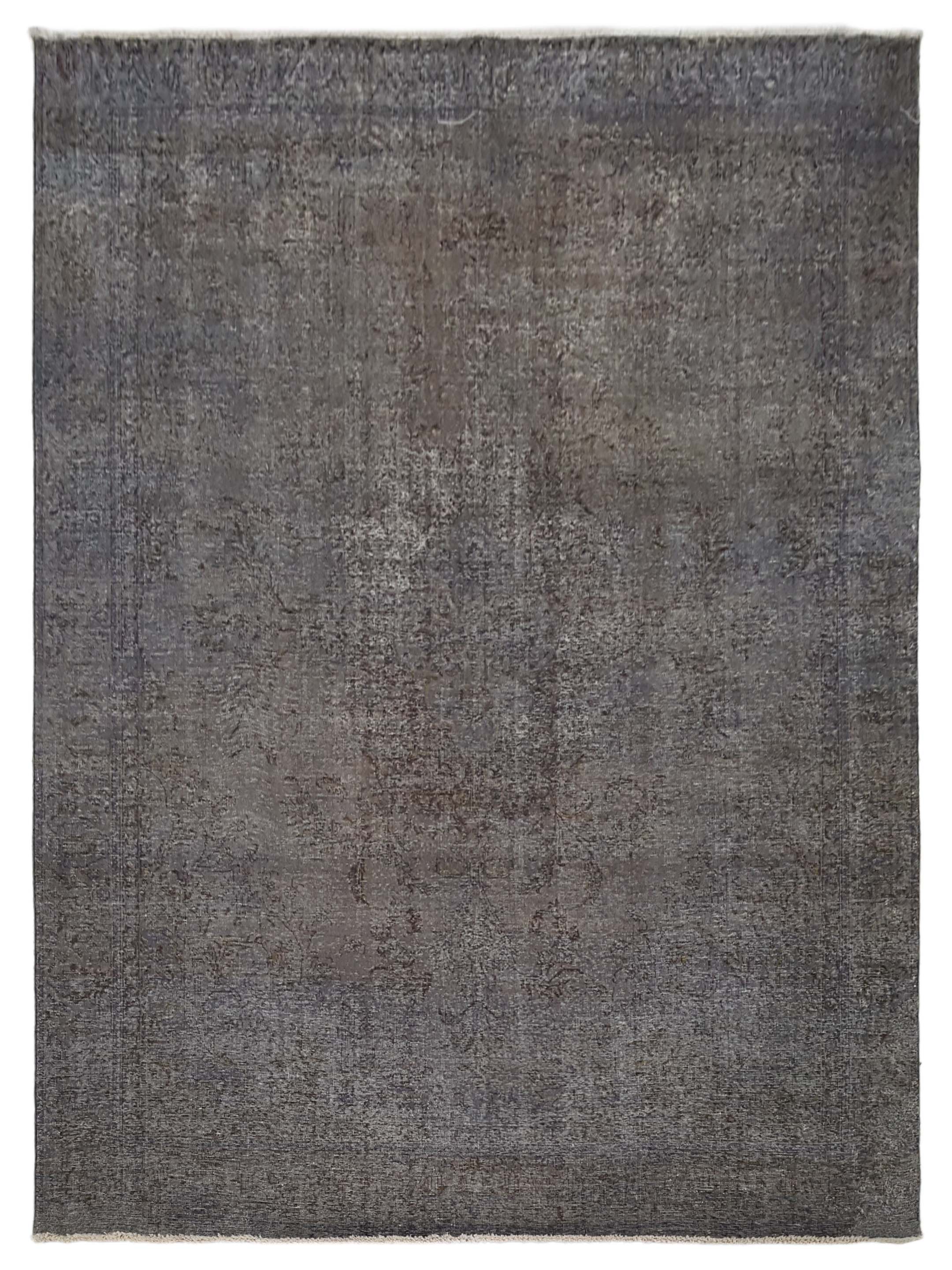 Overdyed Hand Knotted Grey 9x13
