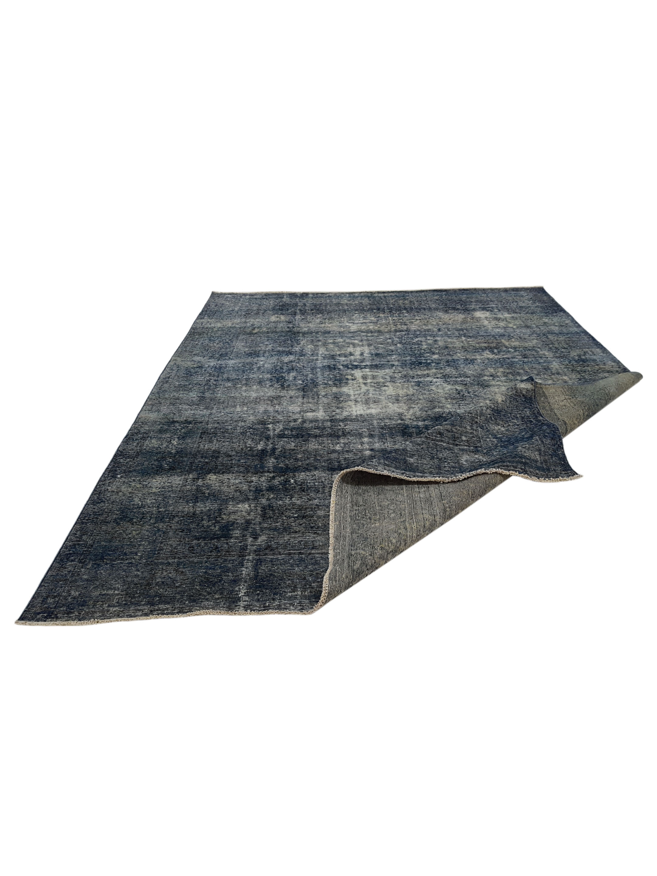Overdyed Hand Knotted Blue 9x12 - Image 2 of 5