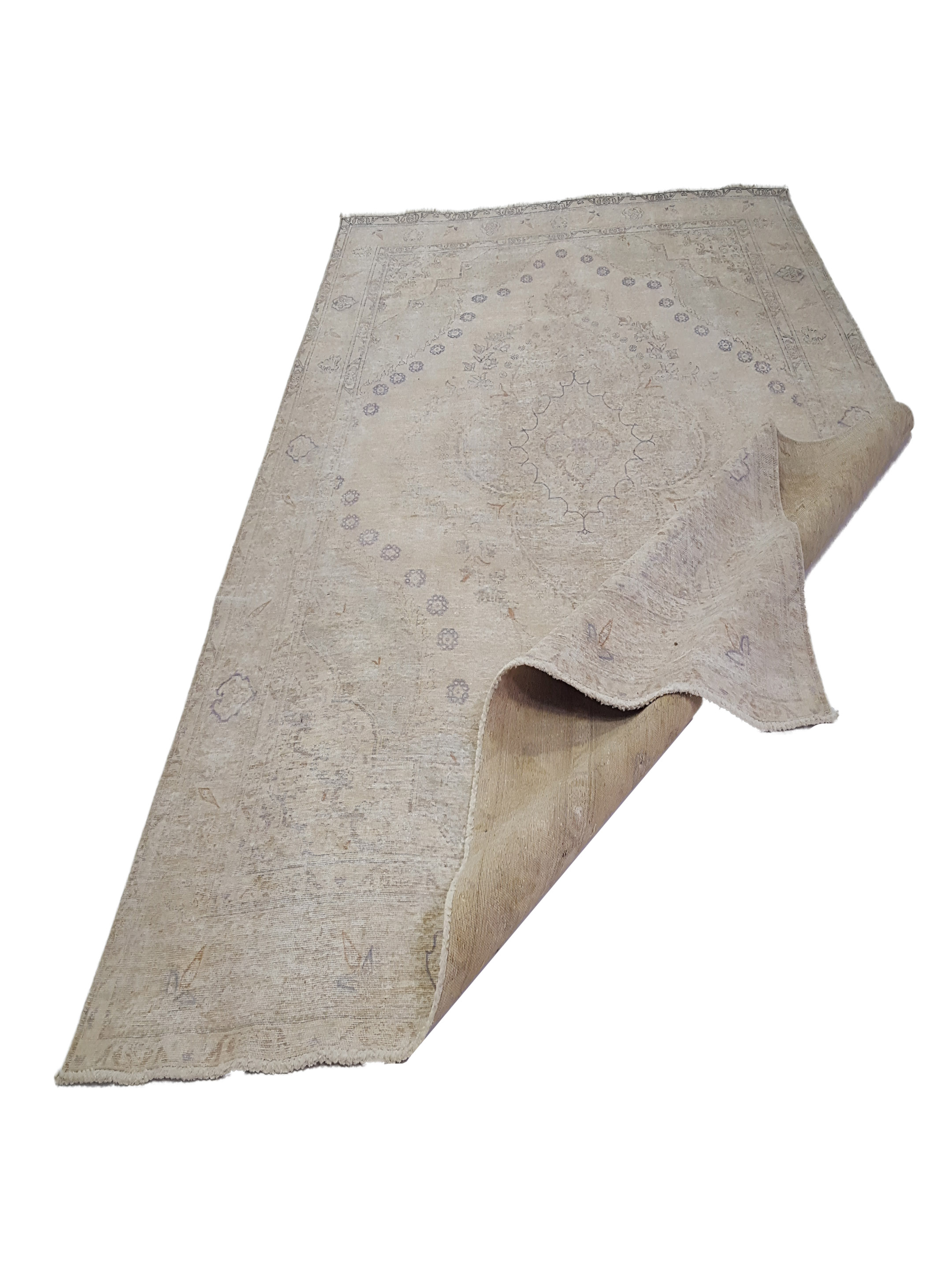 Vintage Hand Knotted Ivory 10x13 - Image 3 of 6
