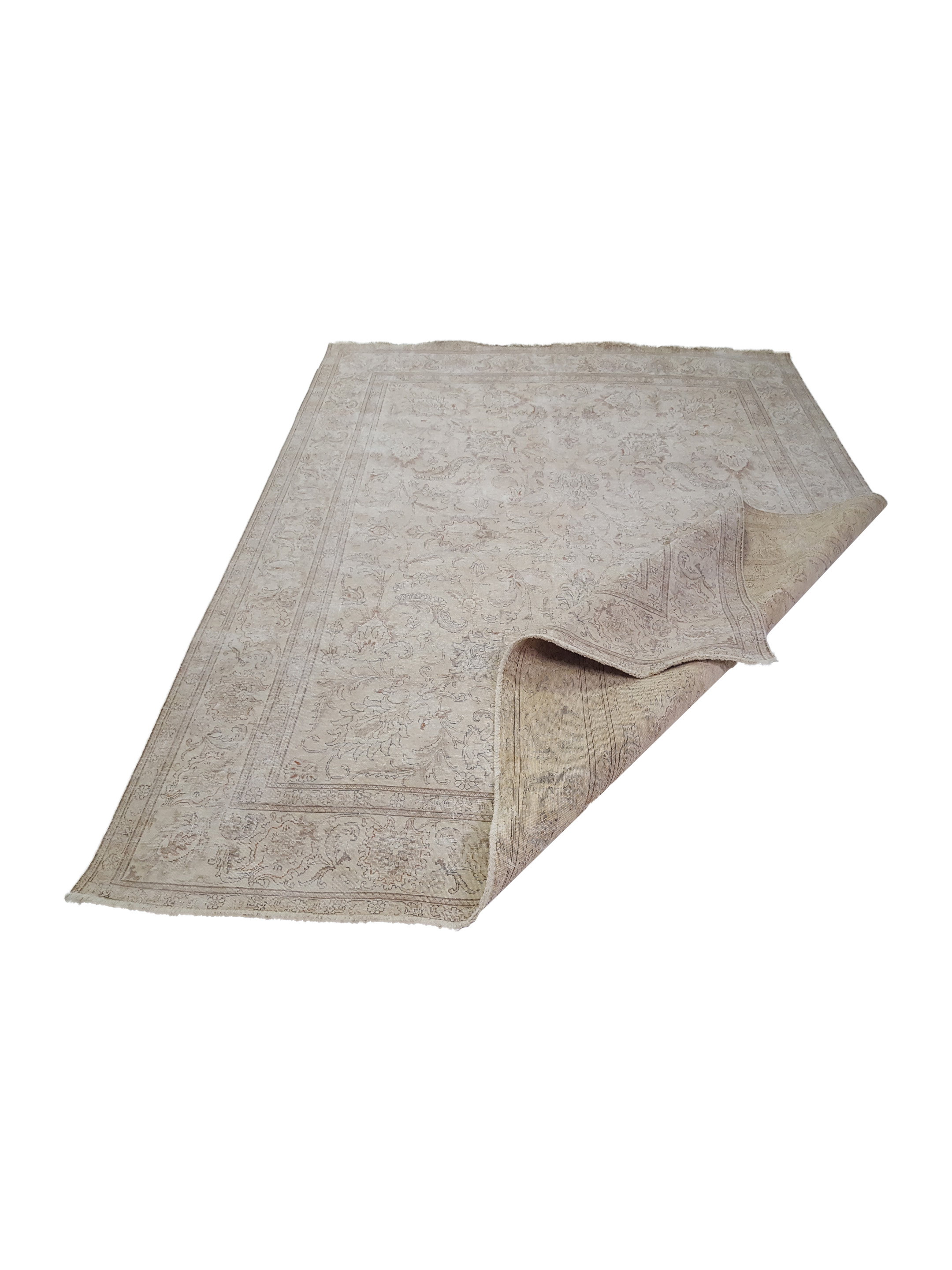 Vintage Hand Knotted Ivory 10x11 - Image 3 of 6