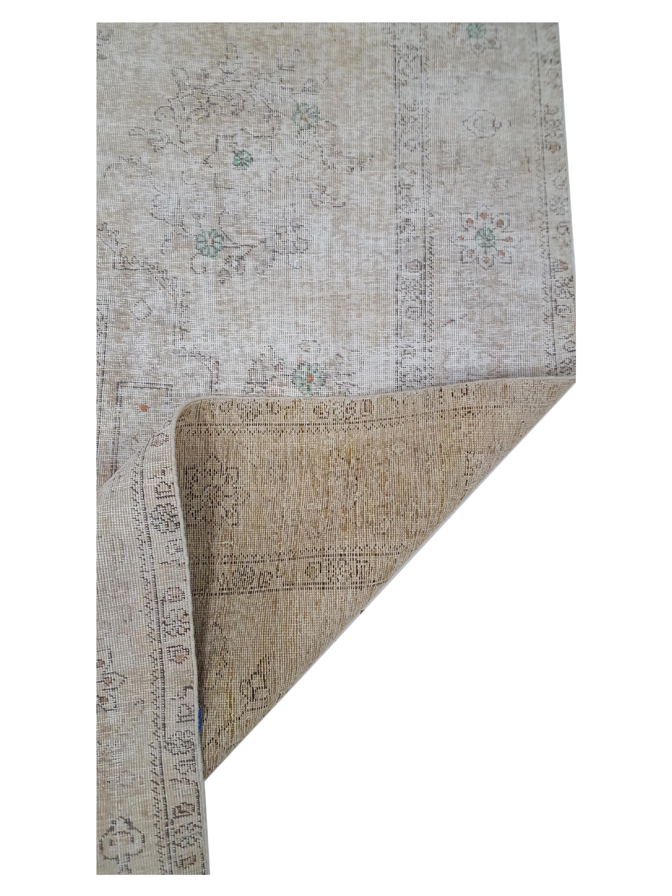 Vintage Hand Knotted Beige 7x10 - Image 3 of 7