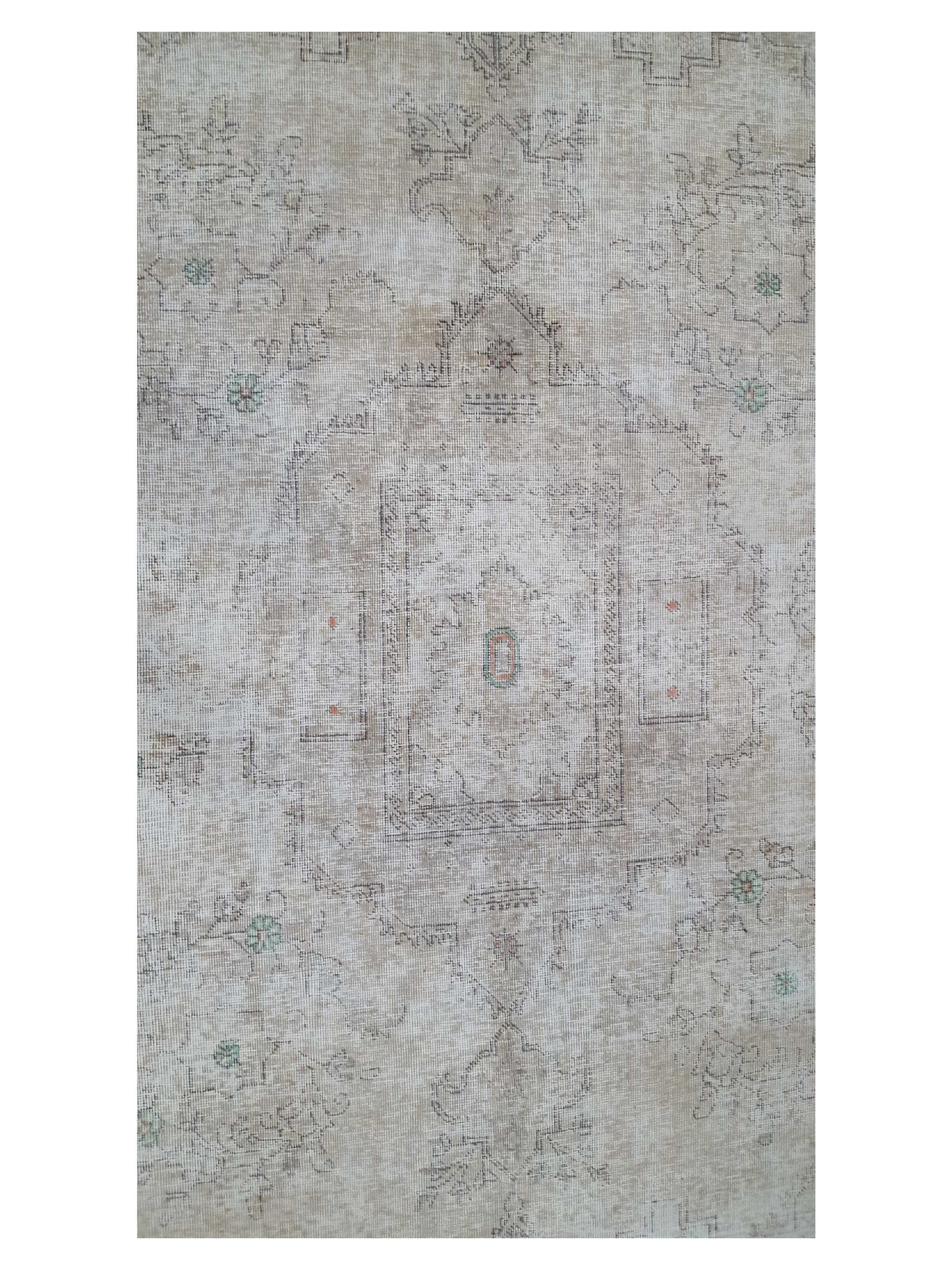Vintage Hand Knotted Beige 7x10 - Image 5 of 7