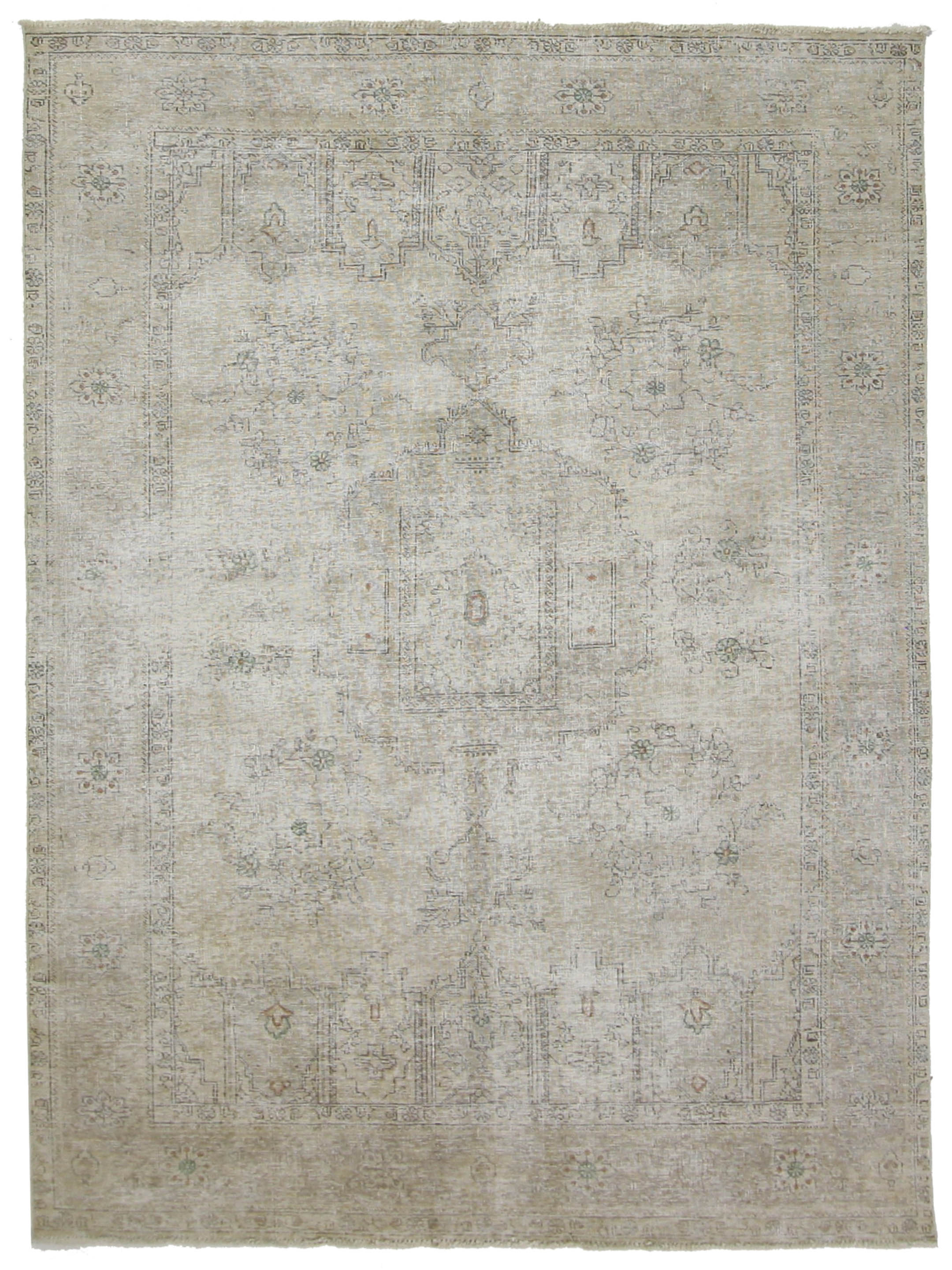 Vintage Hand Knotted Beige 7x10
