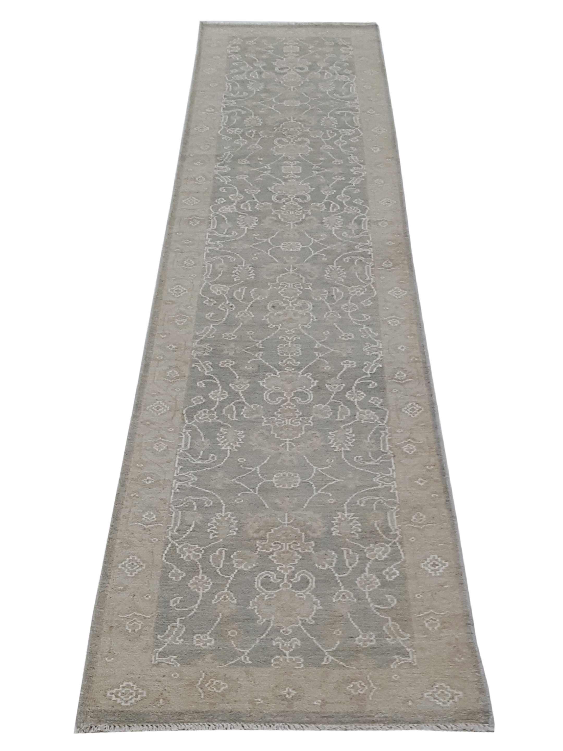 Ziegler Hand Knotted Lt.Green 3x13 - Image 2 of 6