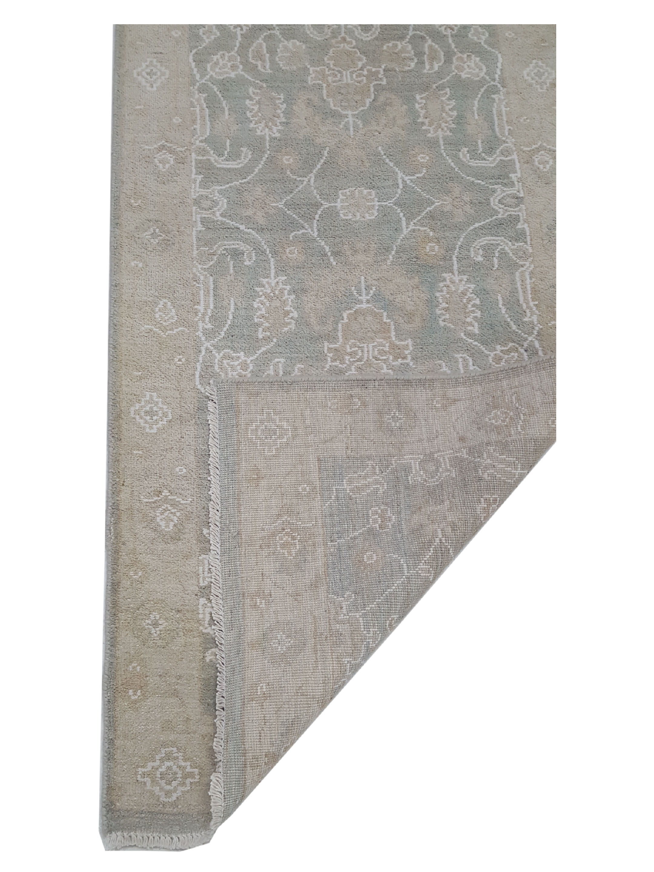Ziegler Hand Knotted Lt.Green 3x13 - Image 3 of 6