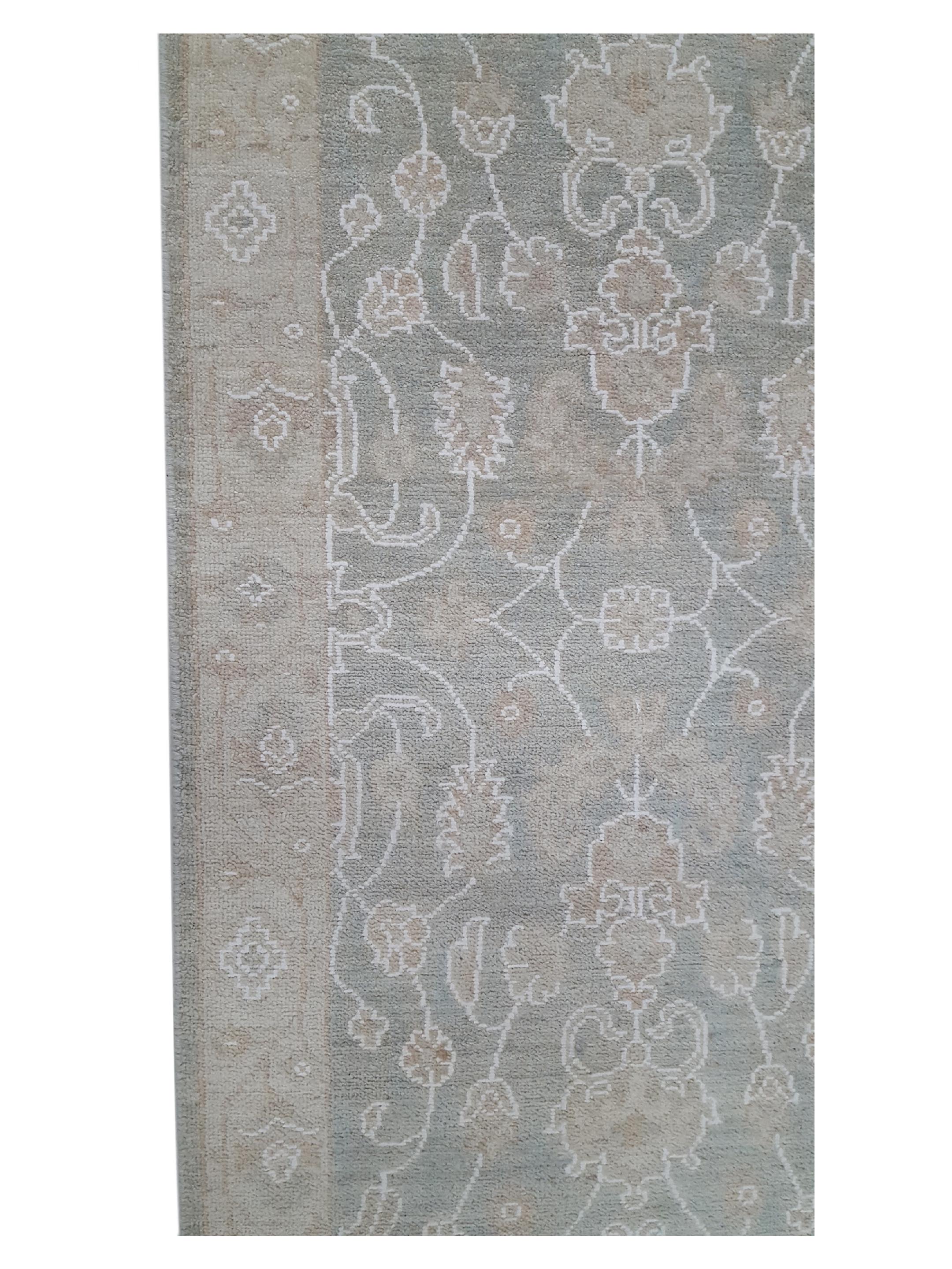 Ziegler Hand Knotted Lt.Green 3x13 - Image 5 of 6
