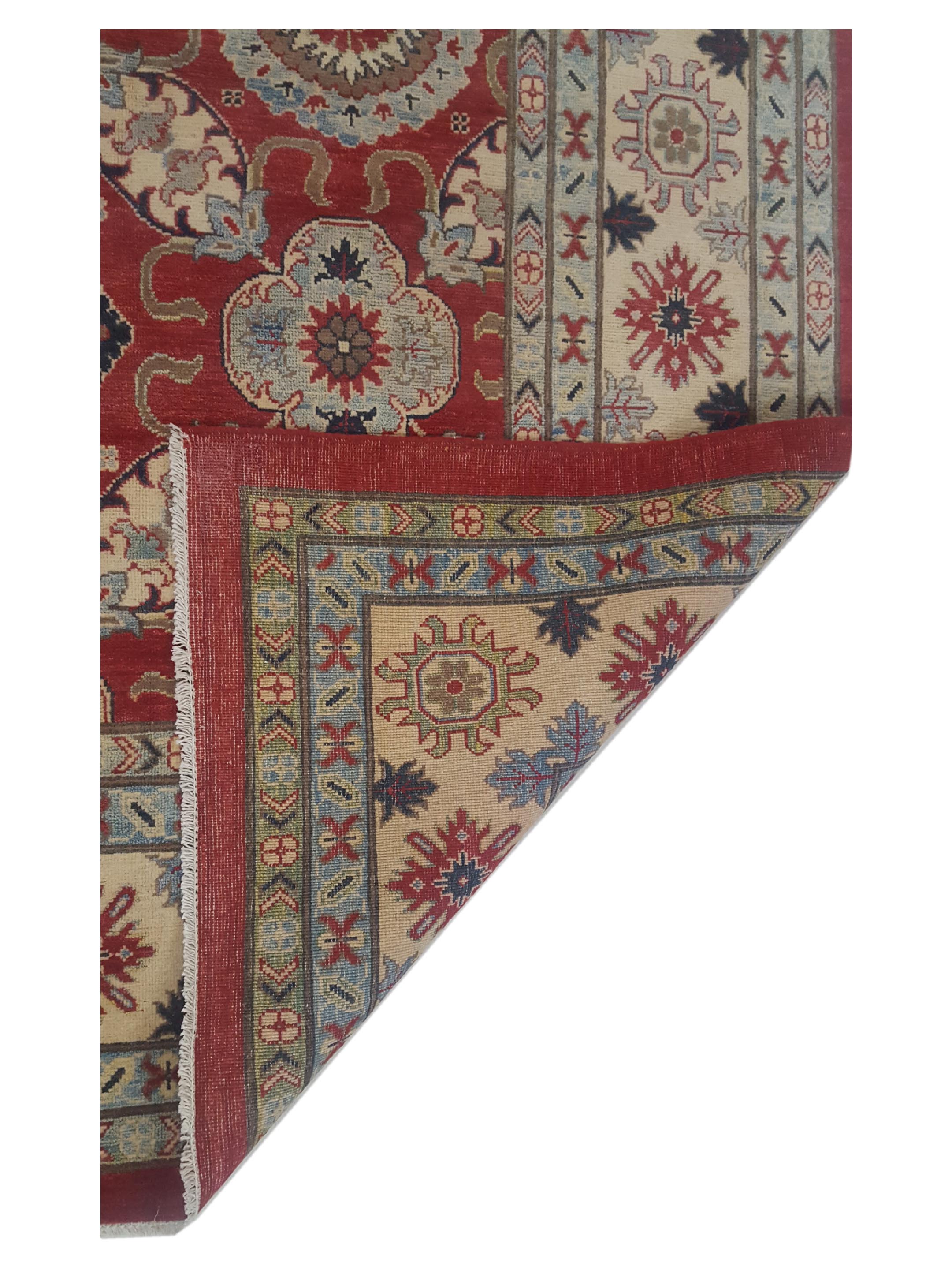 Kazak Hand Knotted Red 10x14 - Image 3 of 6