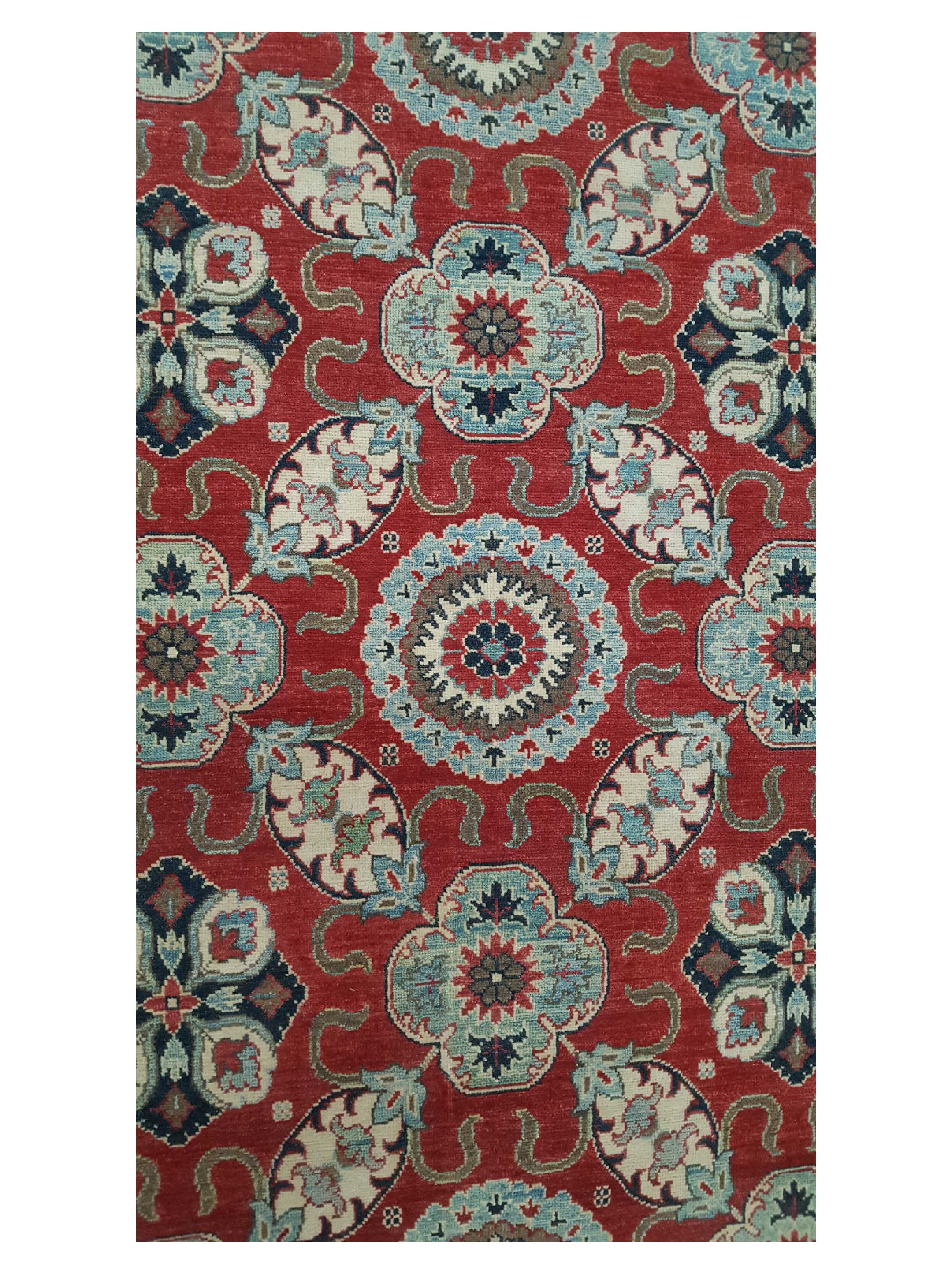 Kazak Hand Knotted Red 10x14 - Image 5 of 6