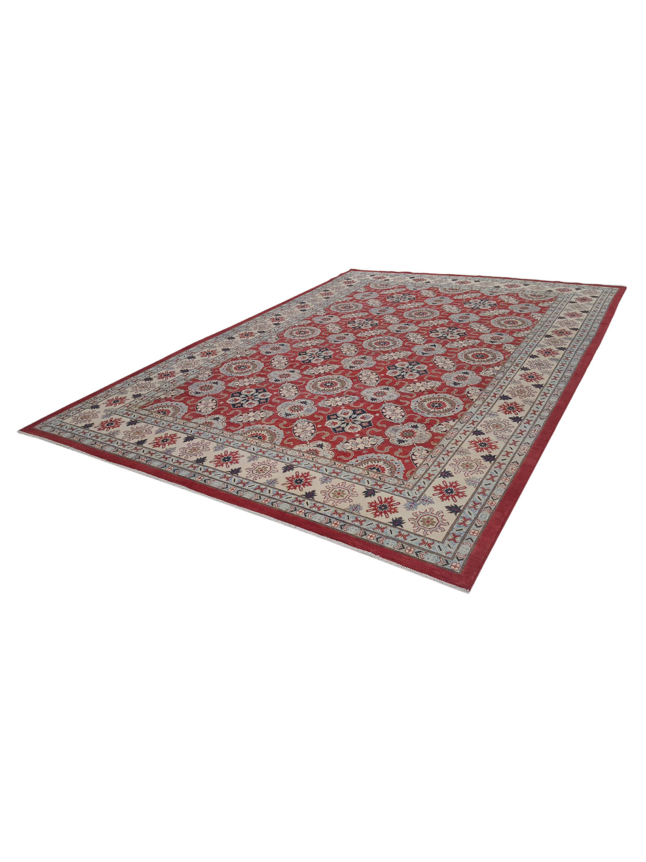 Kazak Hand Knotted Red 10x14 - Image 6 of 6