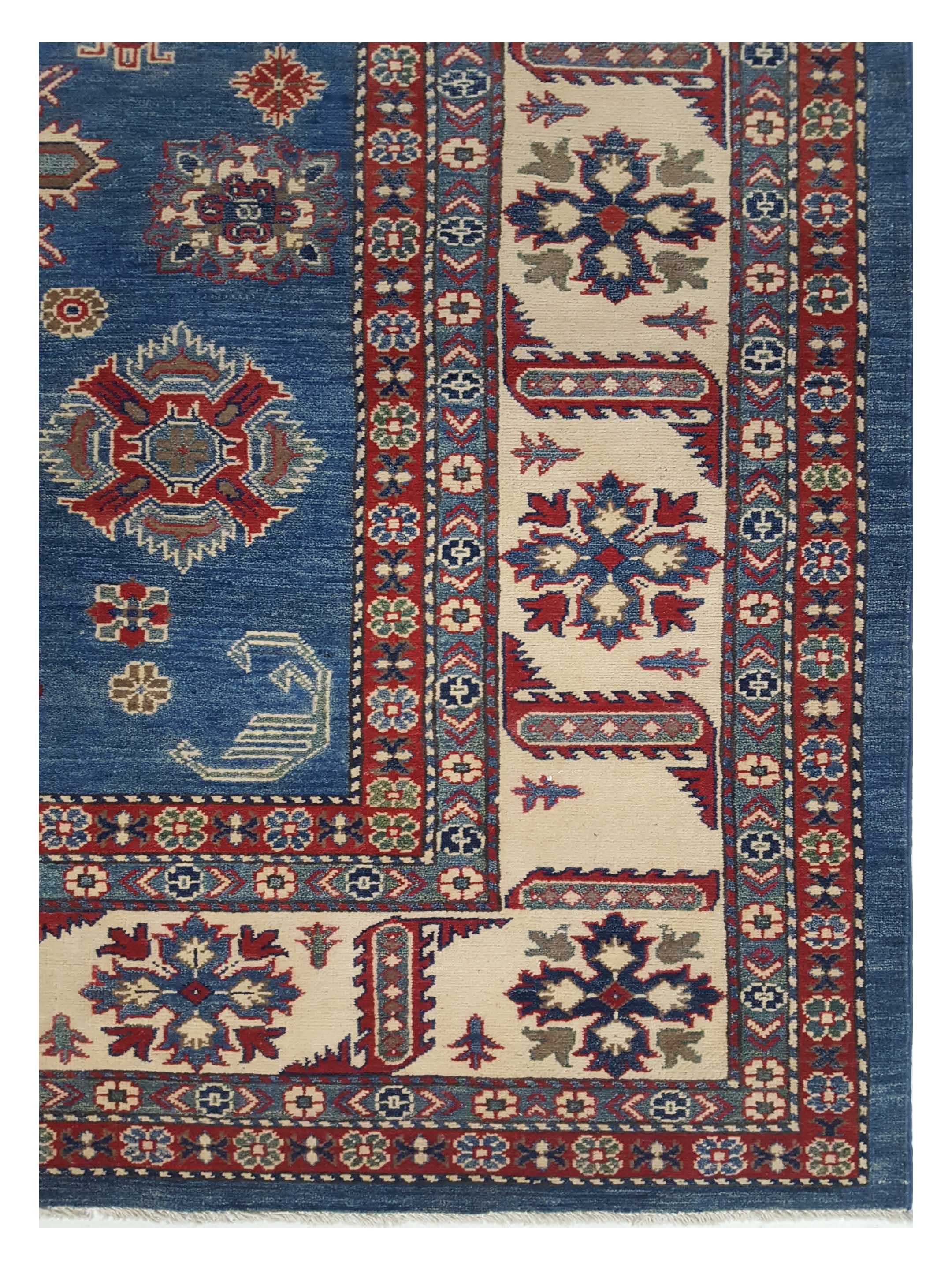 Kazak Hand Knotted Blue 10x13 - Image 4 of 6