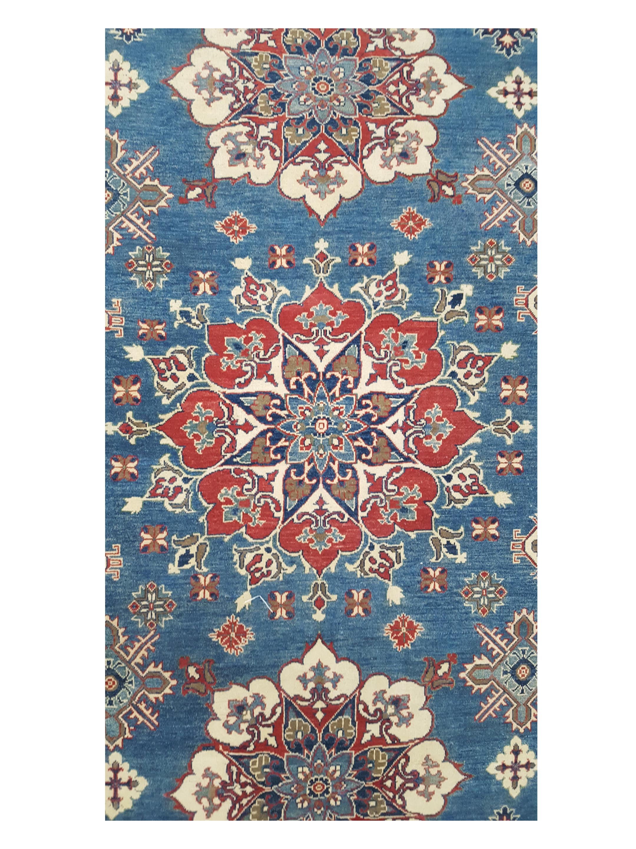 Kazak Hand Knotted Blue 10x13 - Image 5 of 6