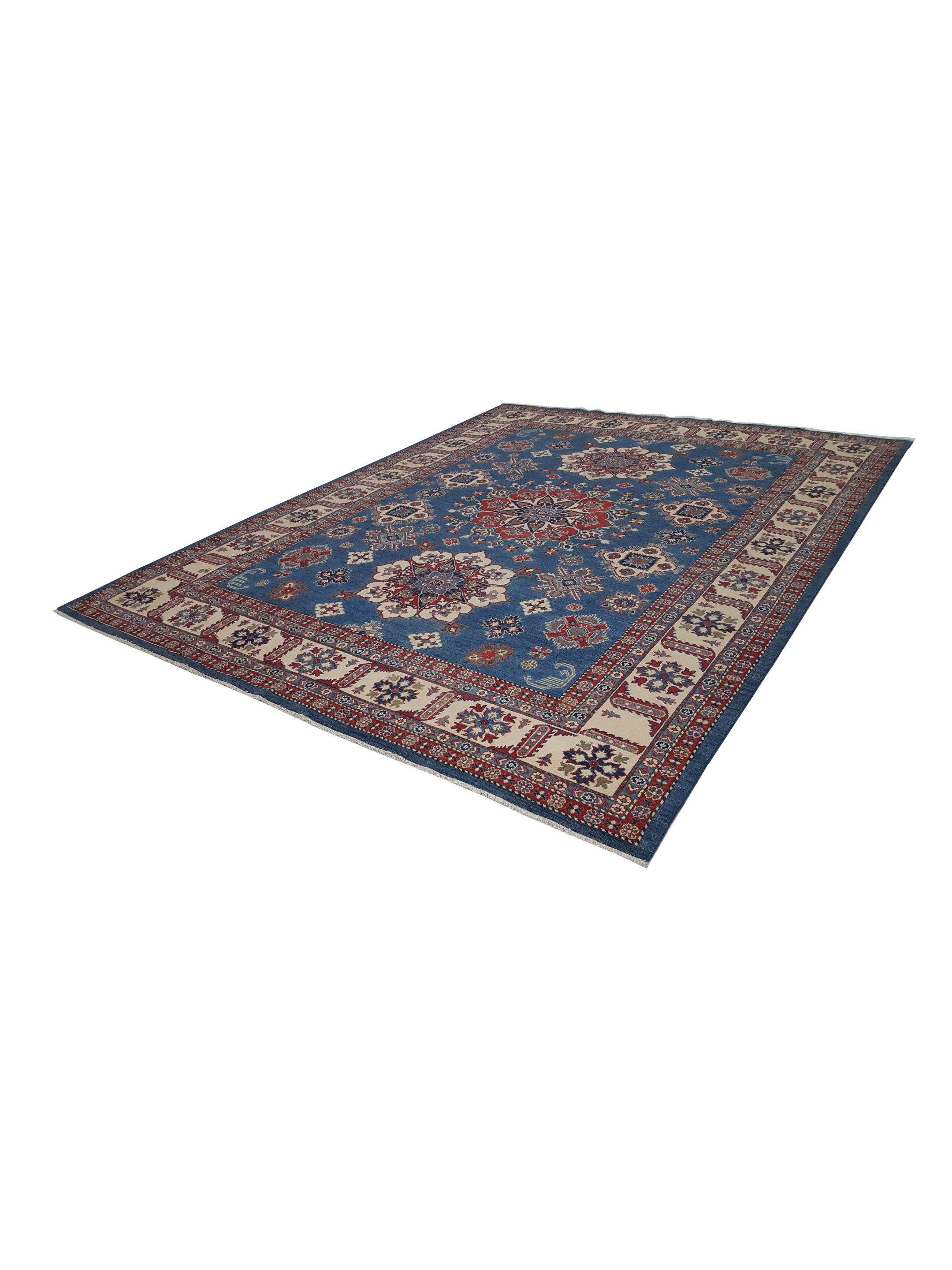 Kazak Hand Knotted Blue 10x13 - Image 6 of 6