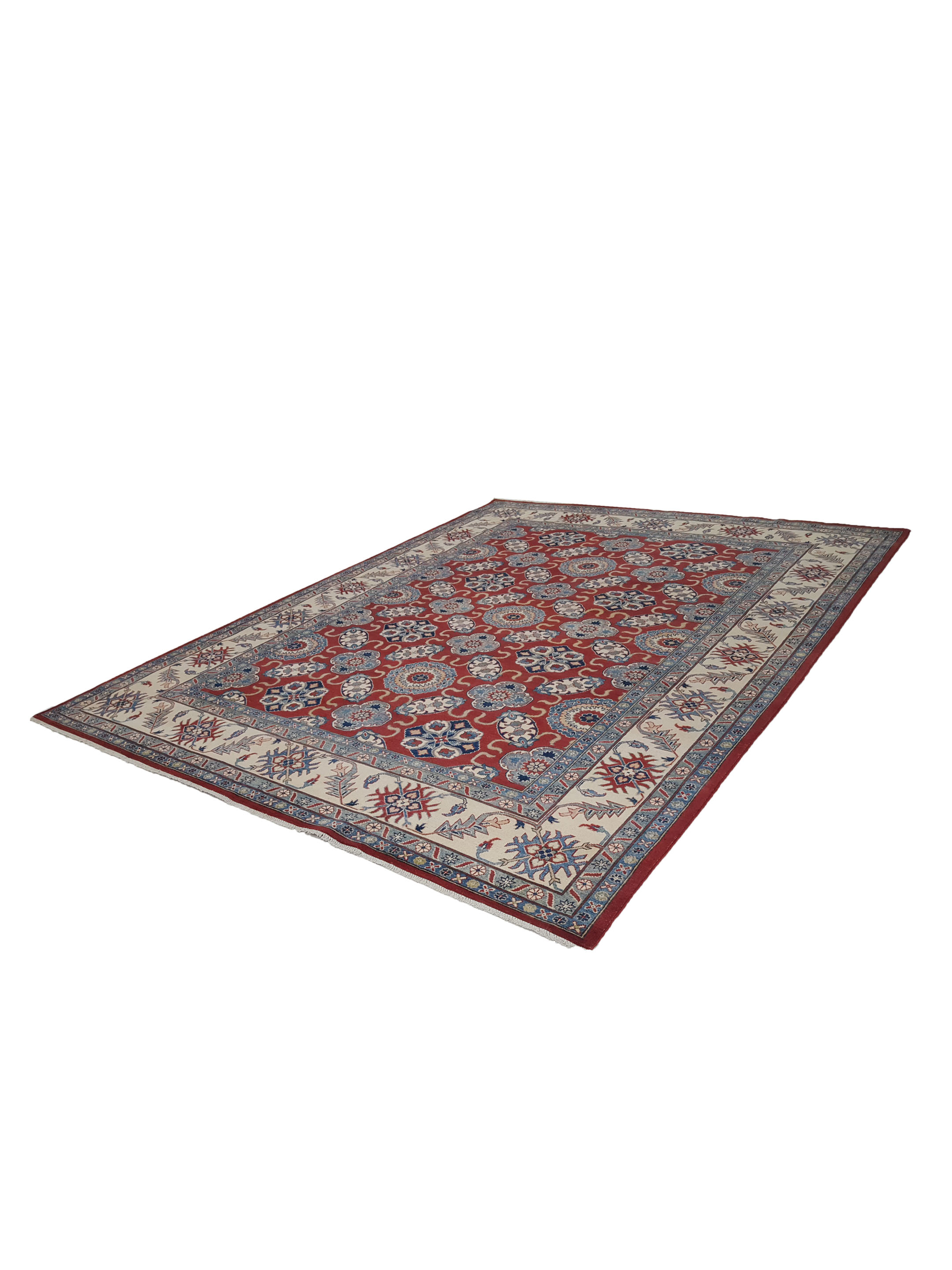 Kazak Hand Knotted Red 9x12 - Image 6 of 7