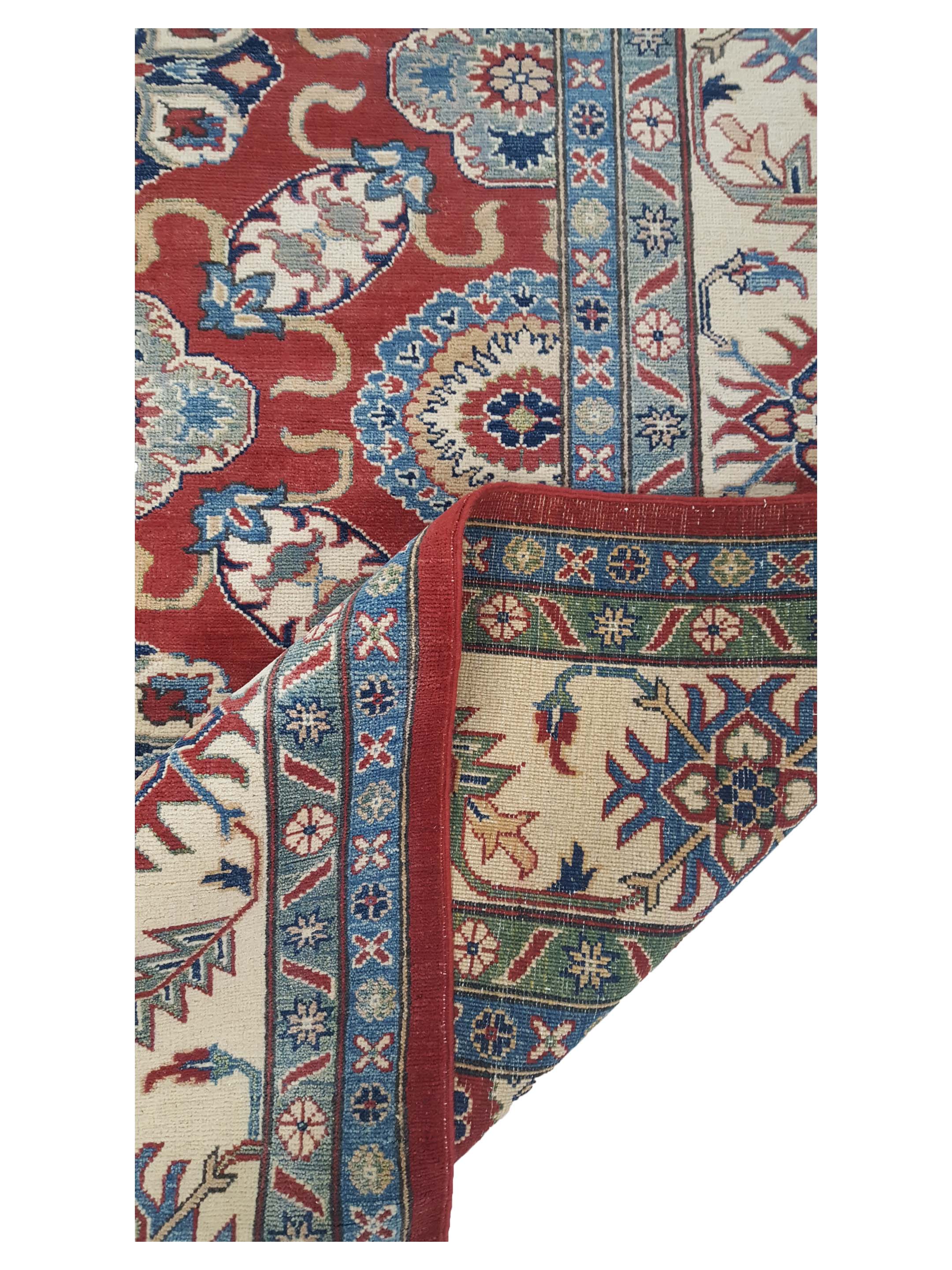 Kazak Hand Knotted Red 9x12 - Image 7 of 7