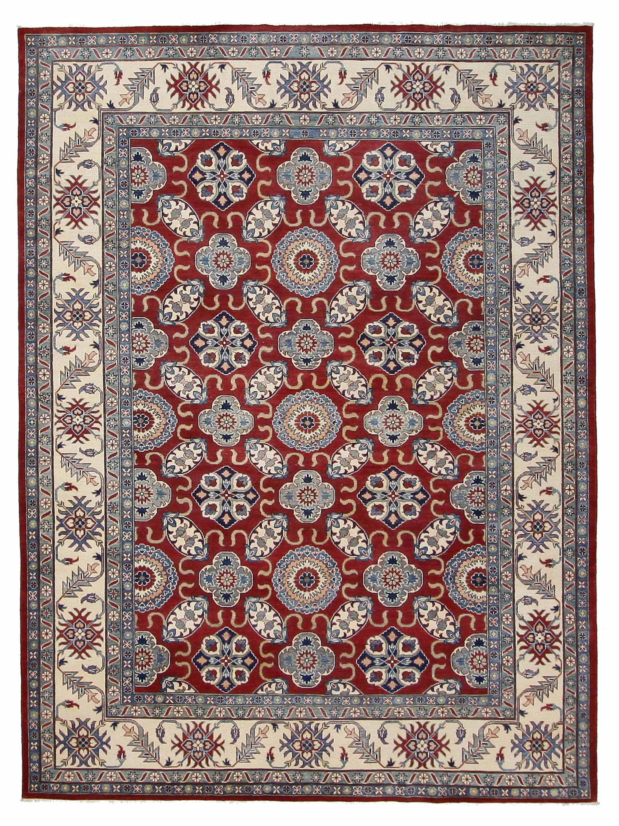 Kazak Hand Knotted Red 9x12