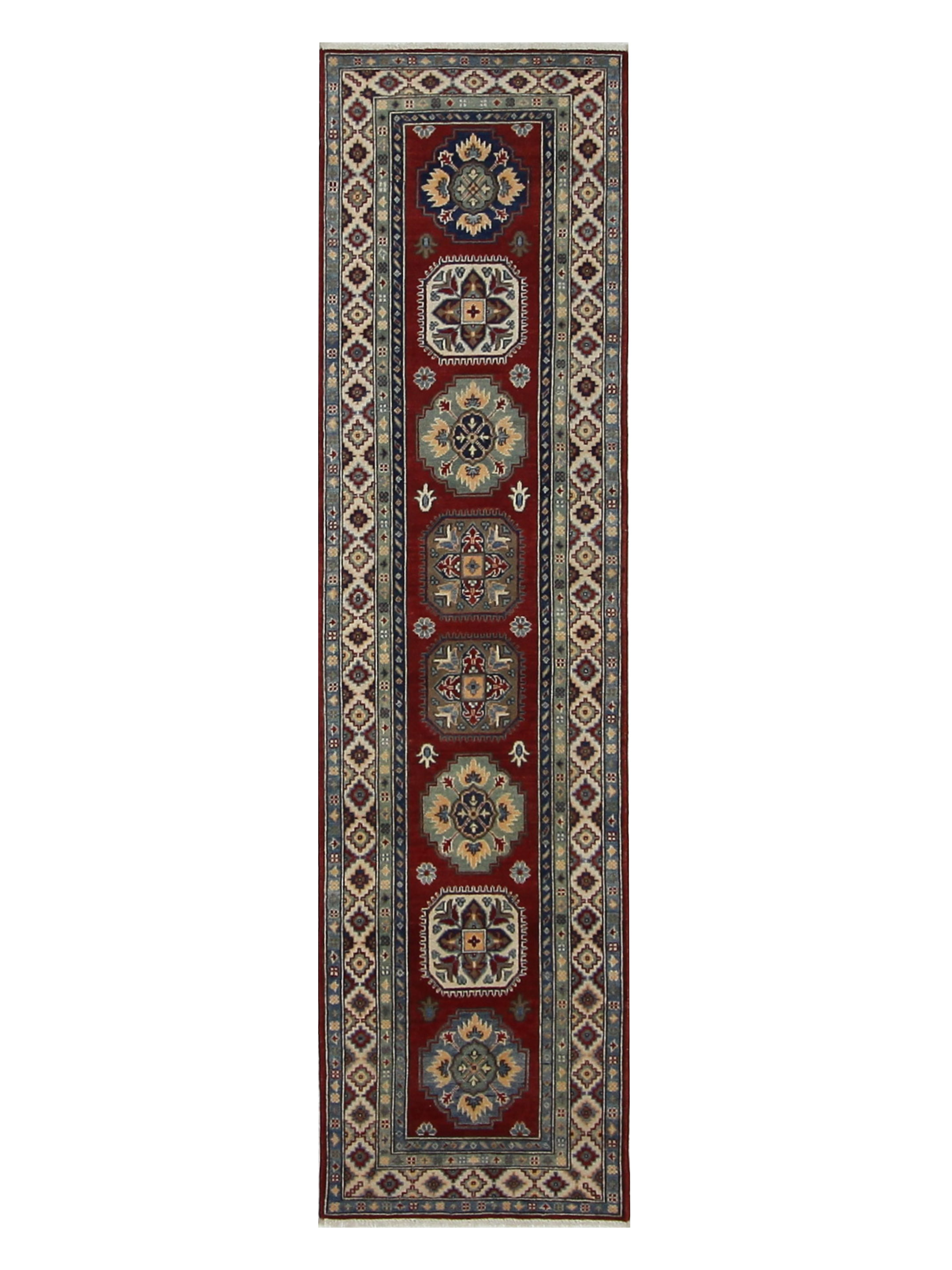 Kazak Hand Knotted Red 3x10