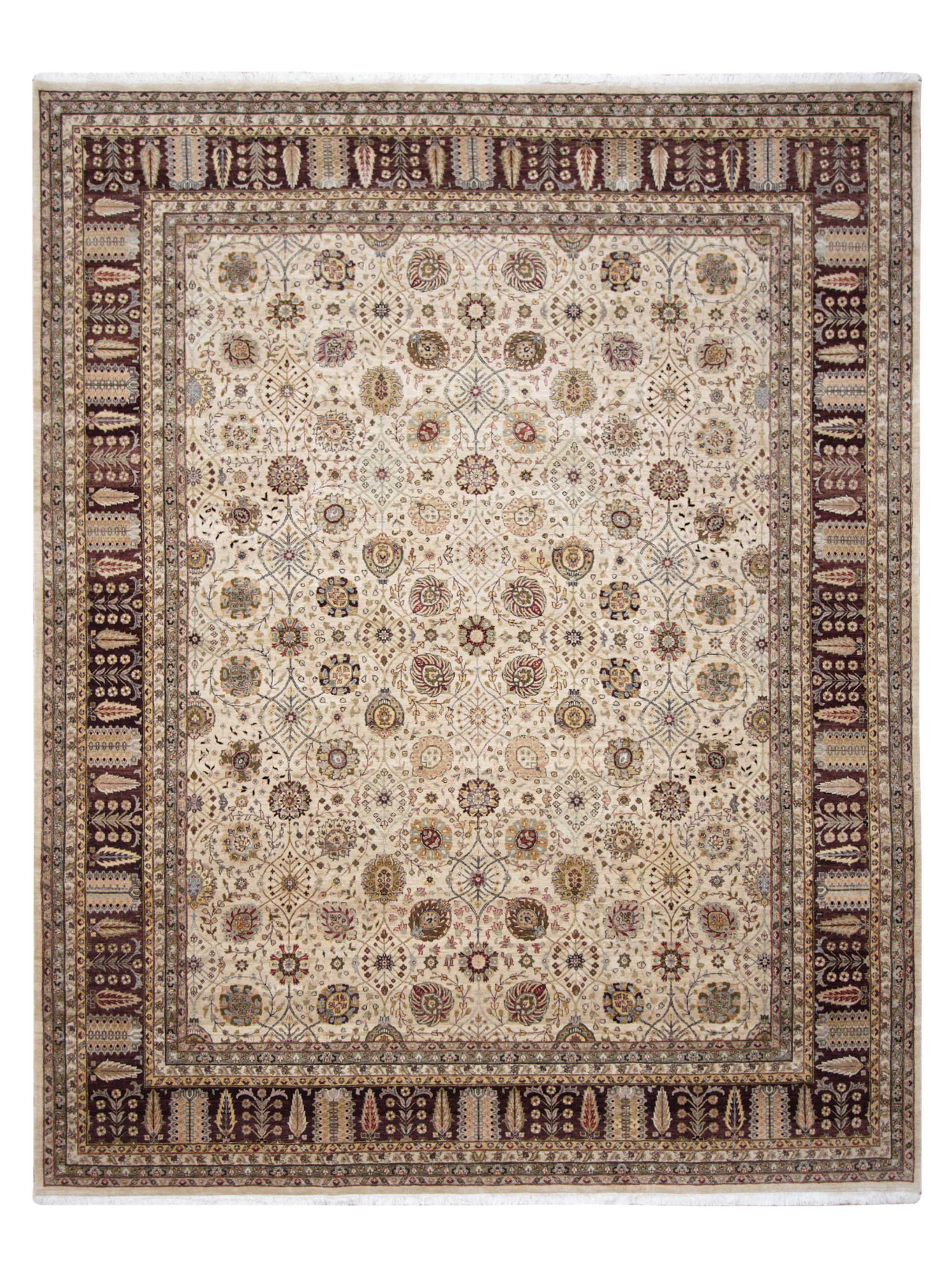 Crown Hand Knotted Beige 12x15