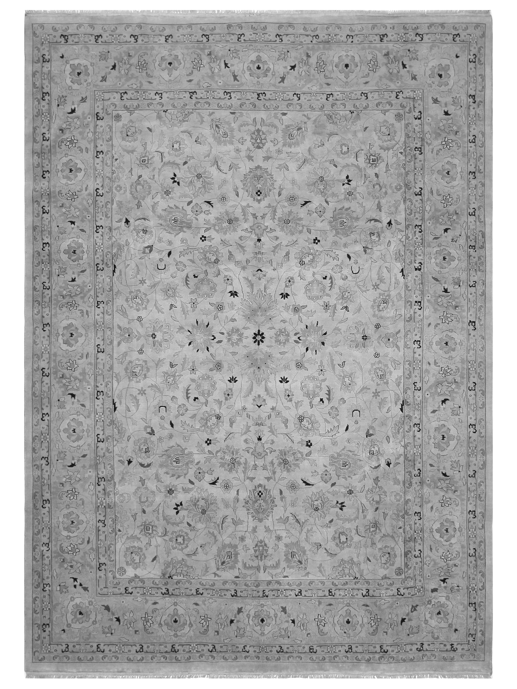 Classic Hand Knotted Grey 9x12