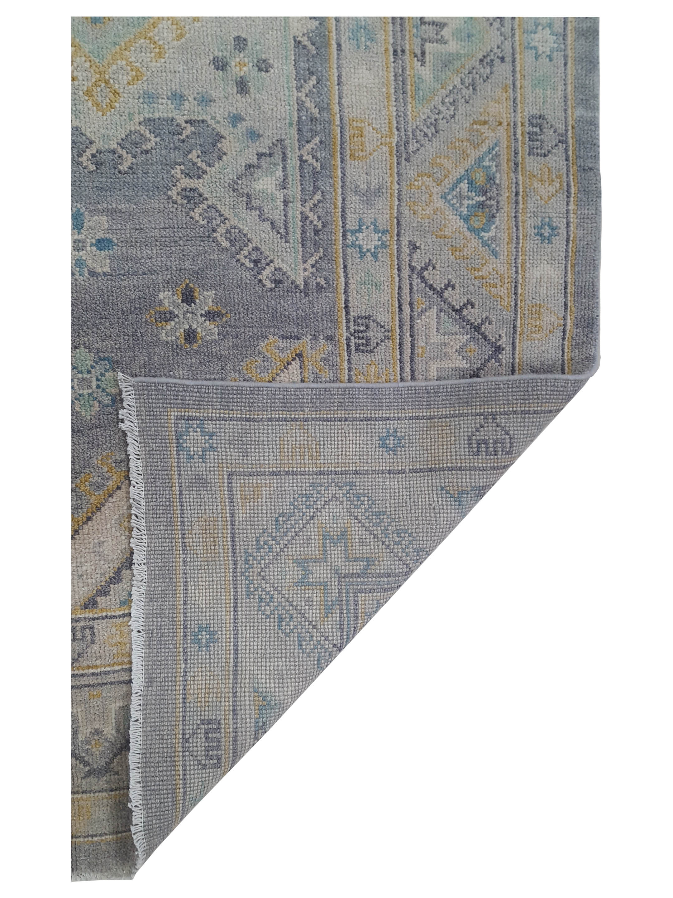 Ushak Hand Knotted Grey 9x12 - Image 4 of 5