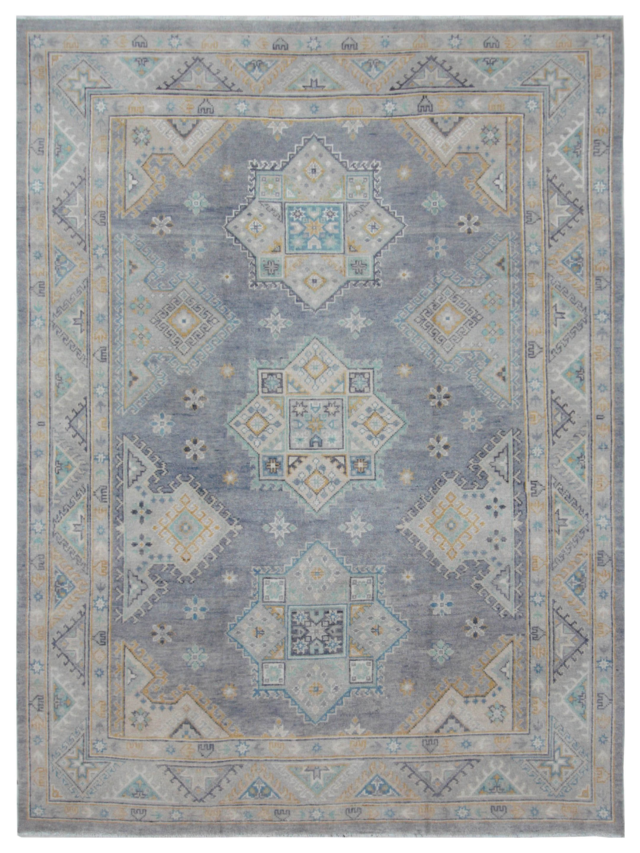 Ushak Hand Knotted Grey 9x12