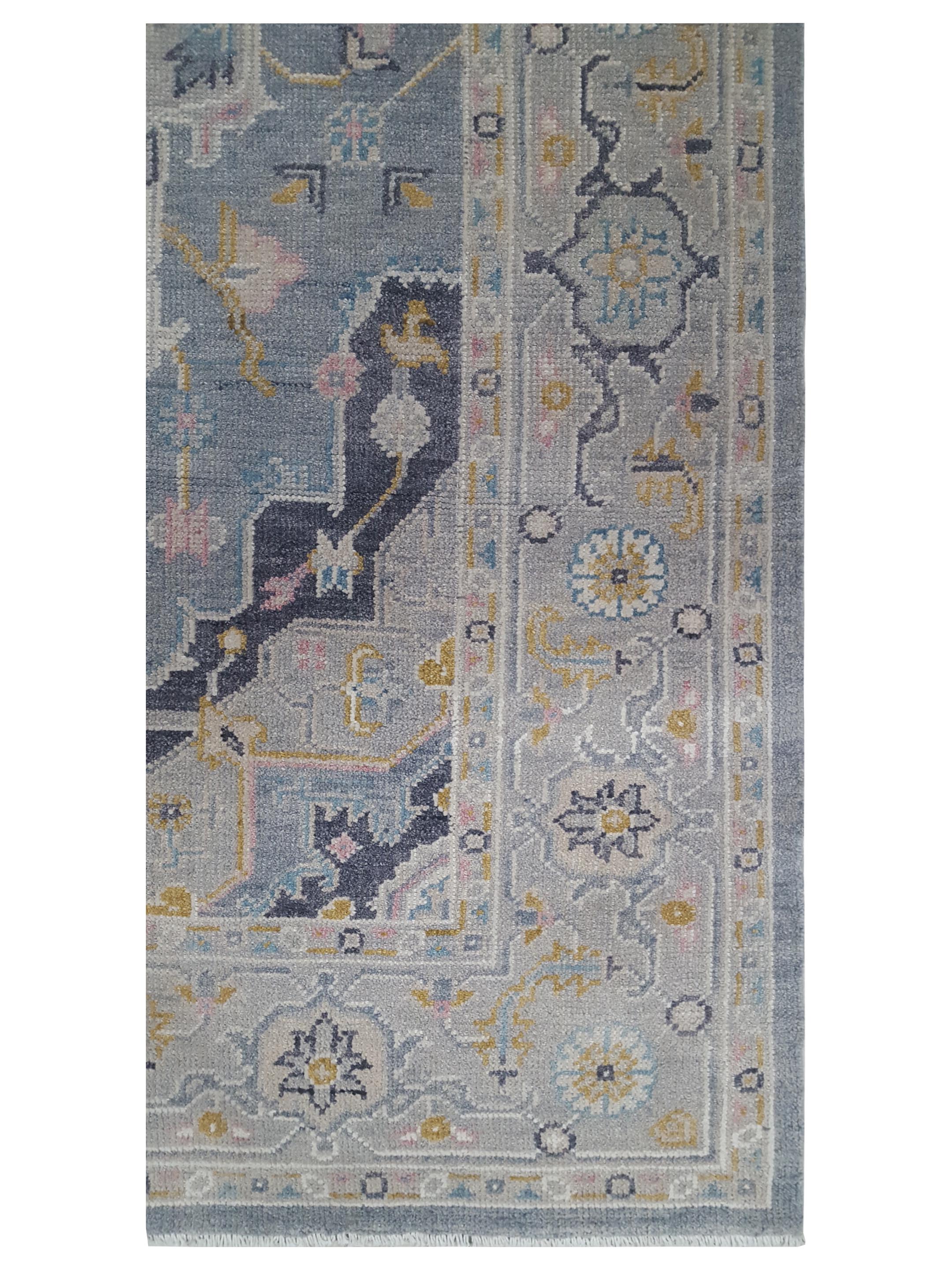 Ushak Hand Knotted Grey 8x10 - Image 4 of 5