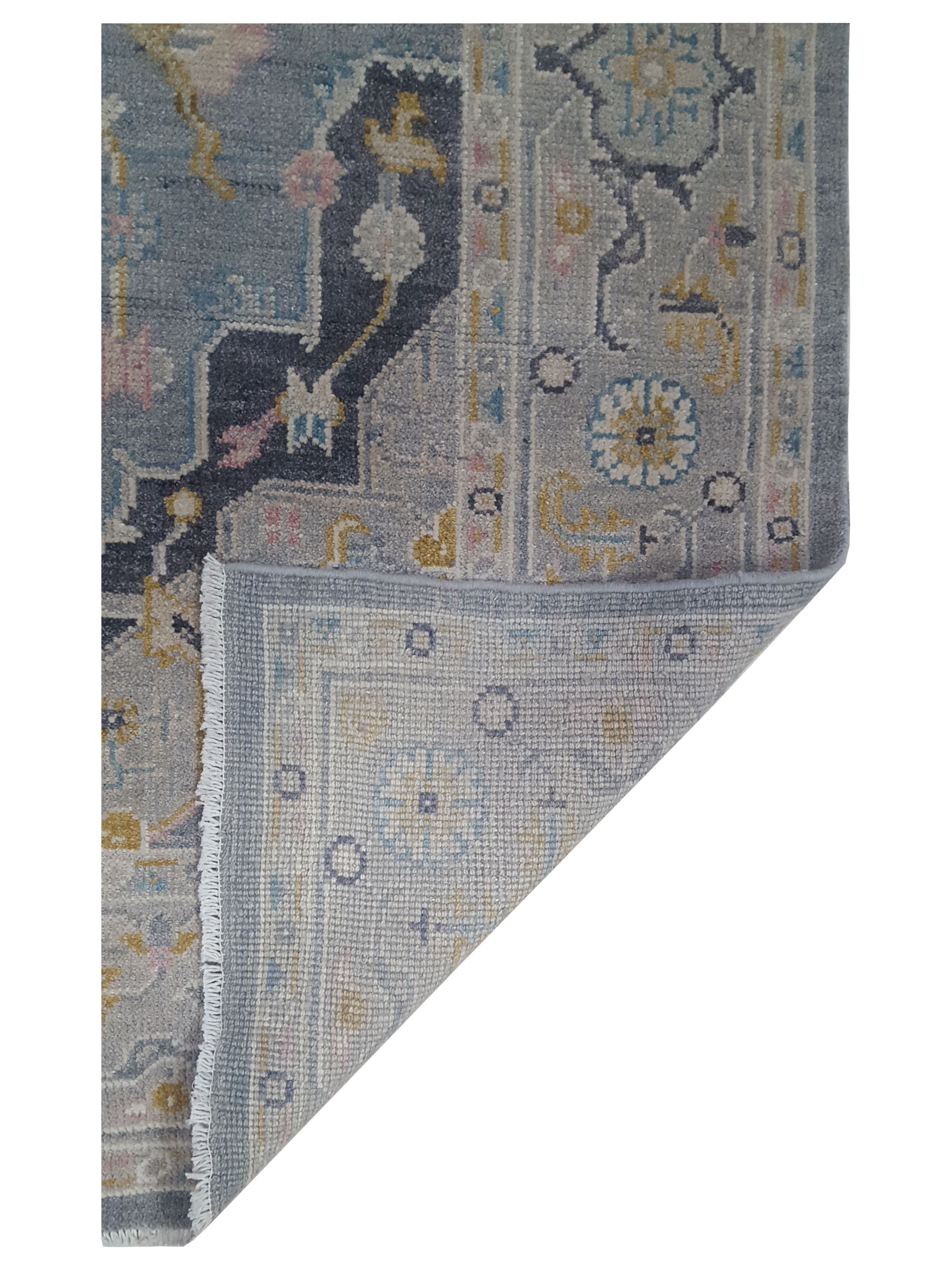 Ushak Hand Knotted Grey 8x10 - Image 5 of 5