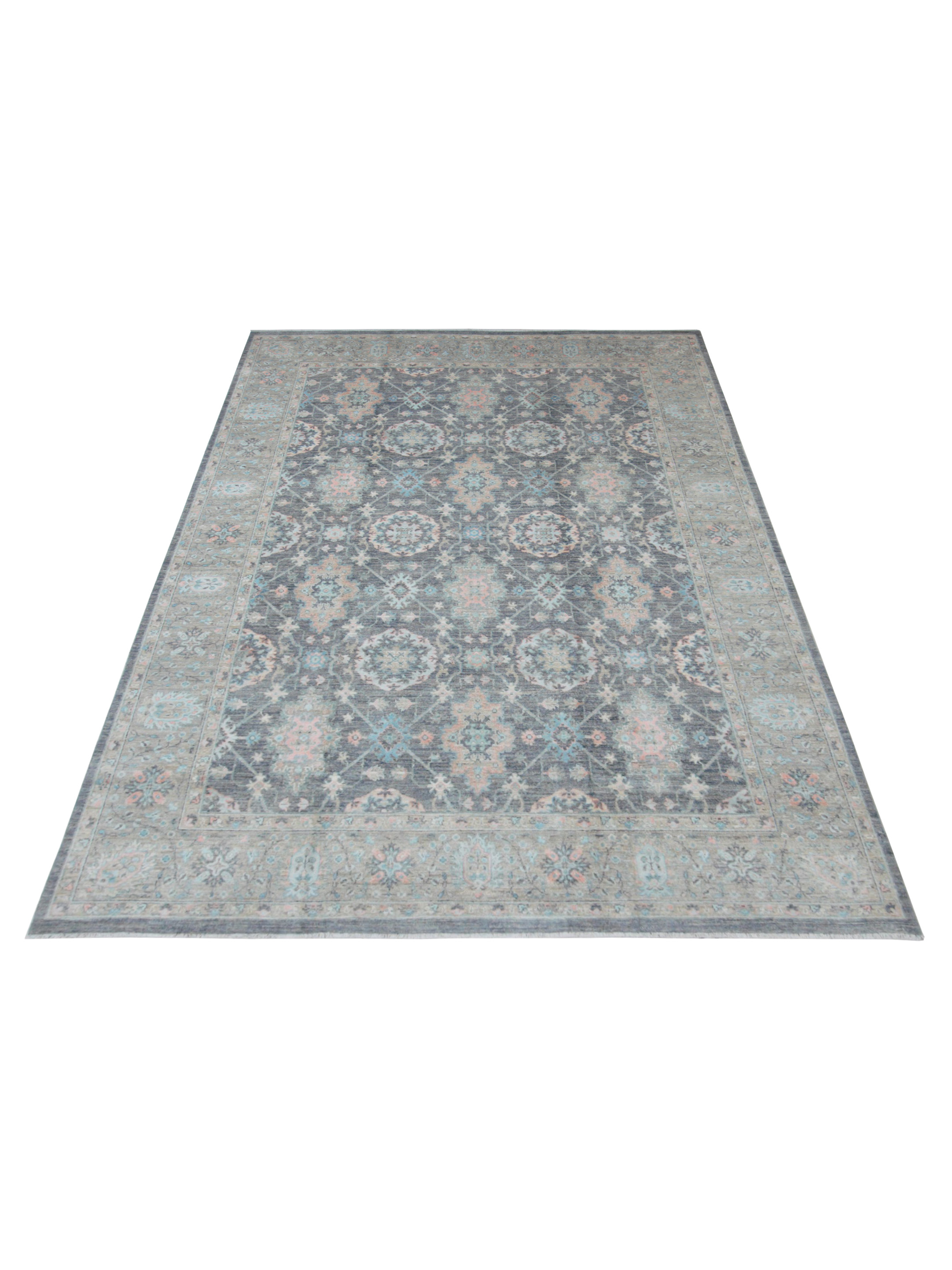 Ziegler Silk Route Hand Knotted Grey 9x12 - Image 2 of 5