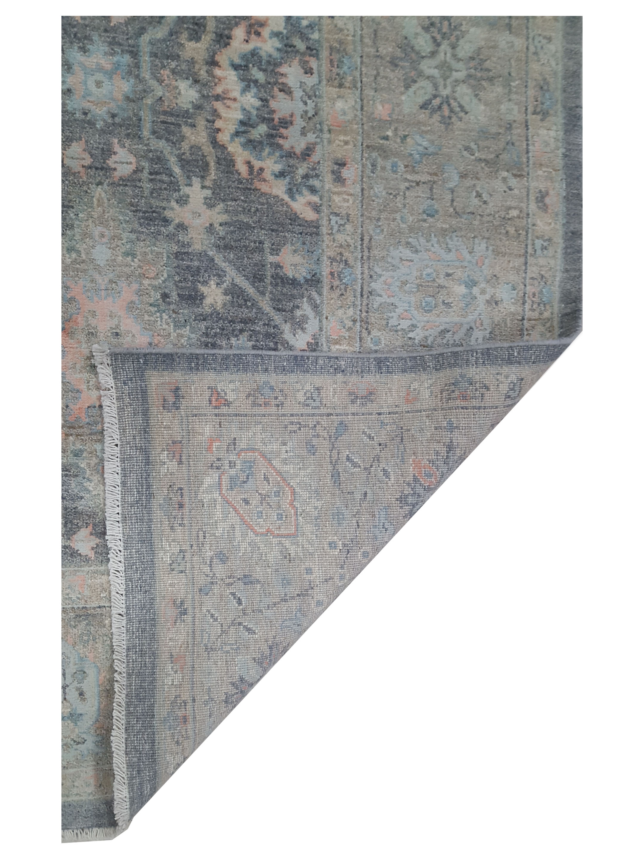 Ziegler Silk Route Hand Knotted Grey 9x12 - Image 5 of 5