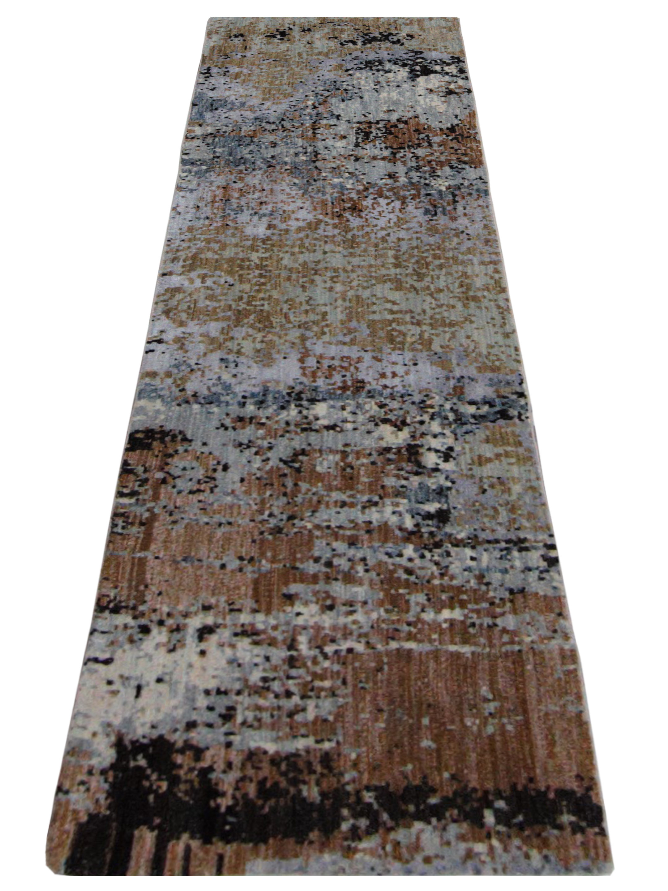 Galaxy Hand Knotted Brown 2.6x9 - Image 2 of 5